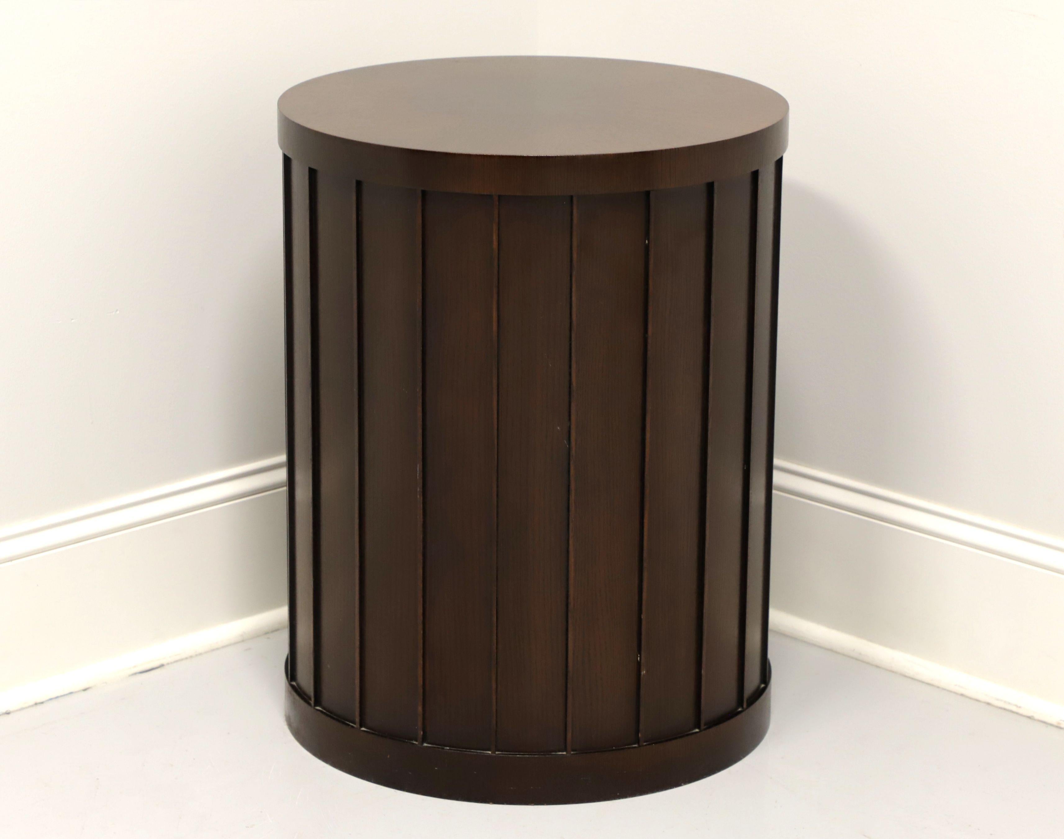 American Barbara Barry for Baker Contemporary Mahogany Round Cabinet Accent Table