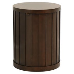 Barbara Barry for Baker Contemporary Mahogany Round Cabinet Accent Table
