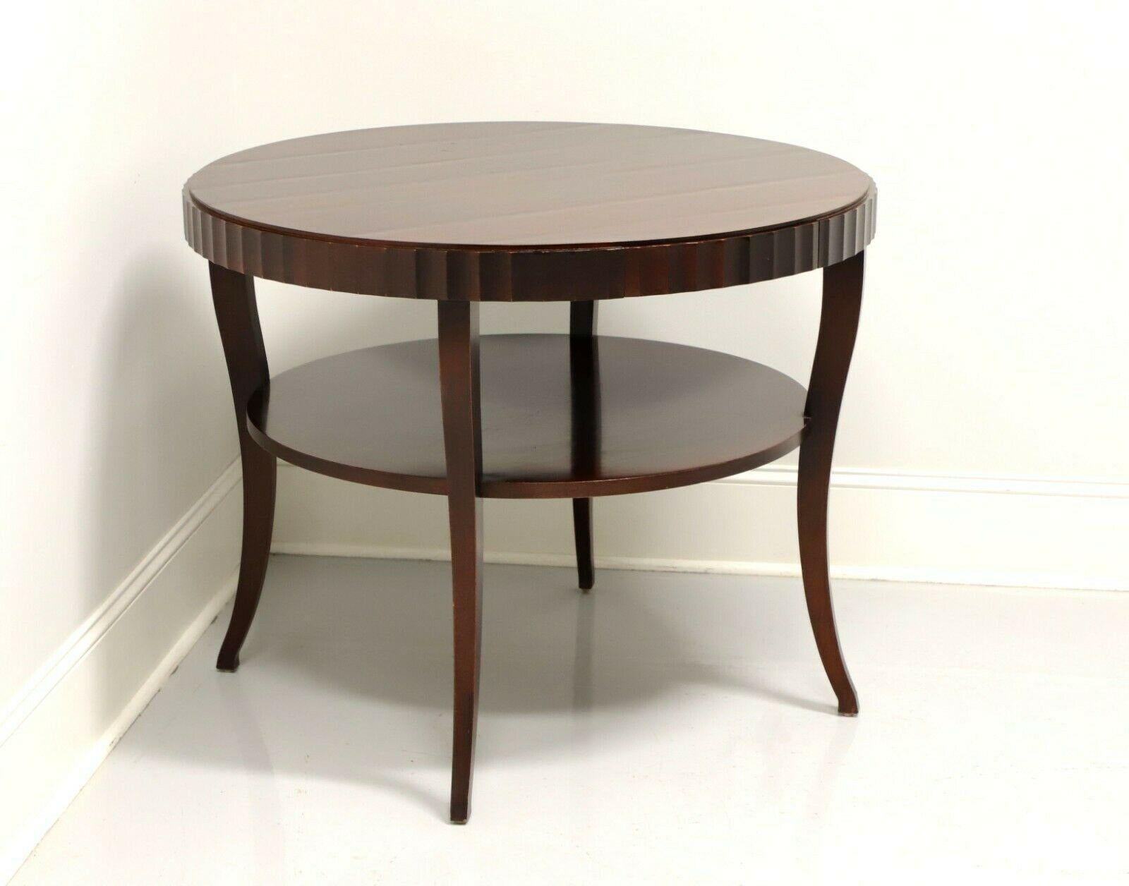 Barbara Barry for BAKER Contemporary Mahogany Round Two-Tier Center Accent Table 7