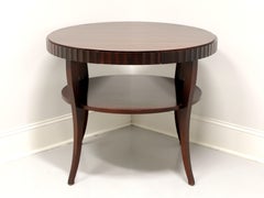 Barbara Barry for BAKER Contemporary Mahogany Round Two-Tier Center Accent Table