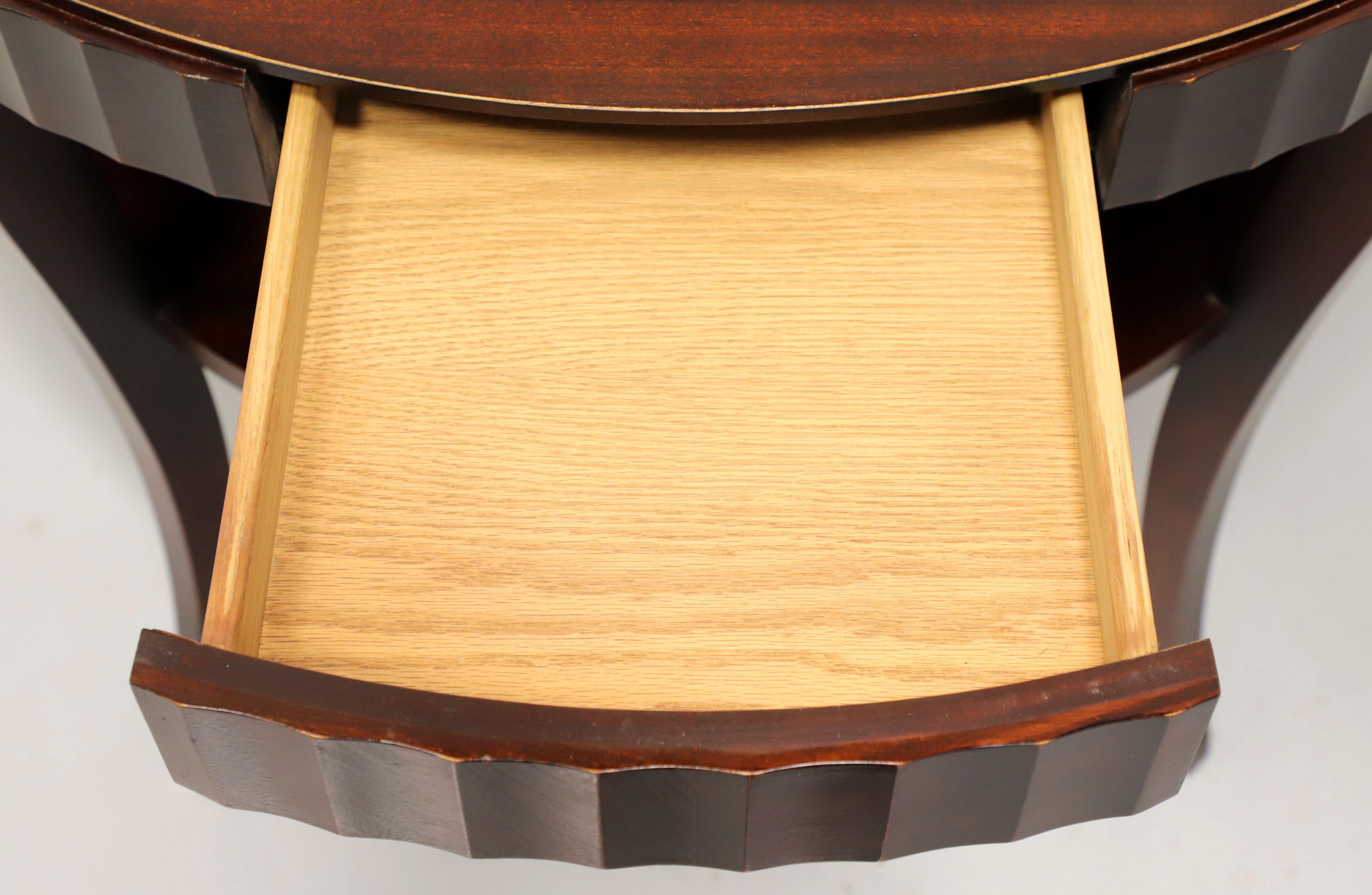 Barbara Barry for BAKER Contemporary Mahogany Round Two-Tier Center Accent Table 4