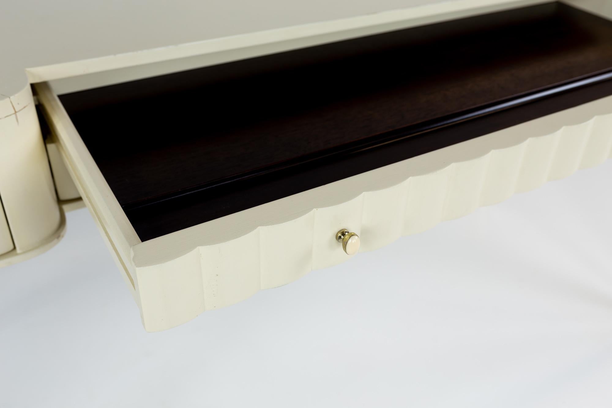 Barbara Barry for Baker Contemporary White Lacquer Desk 3