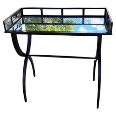 Barbara Barry for Baker Drinks Table with Removable Mirrored Serving Tray