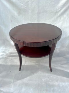 Barbara Barry For Baker Fluted Edge Side Table with Drawer