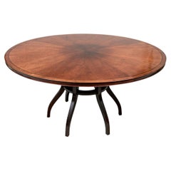 Barbara Barry For Baker Furniture 60" Round Pedestal Mahogany Dining Table