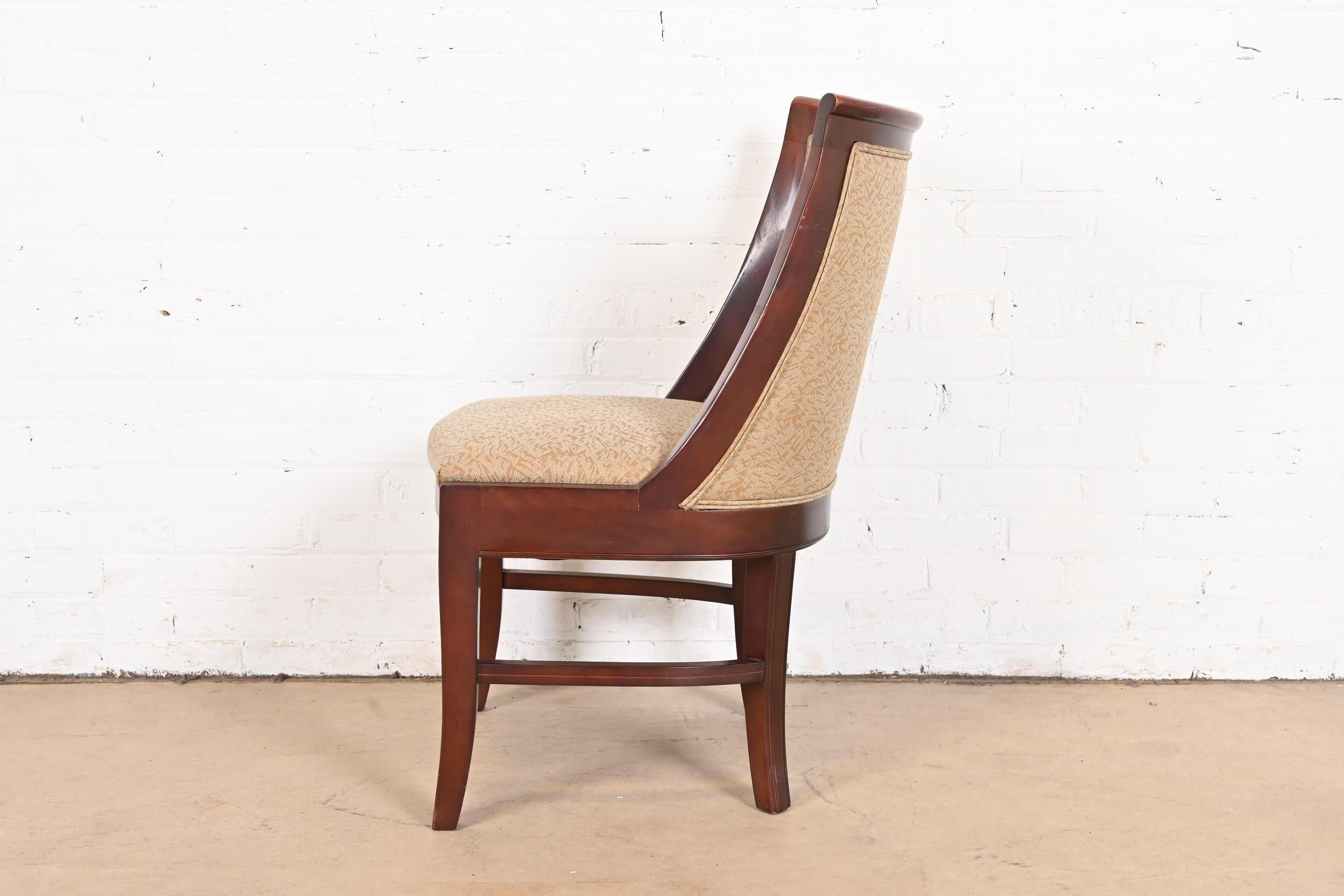 Barbara Barry for Baker Furniture Attributed Modern Art Deco Mahogany Side Chair 4