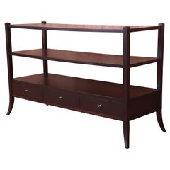 Barbara Barry pour Baker Furniture Table console en acajou foncé:: nouvellement revernie