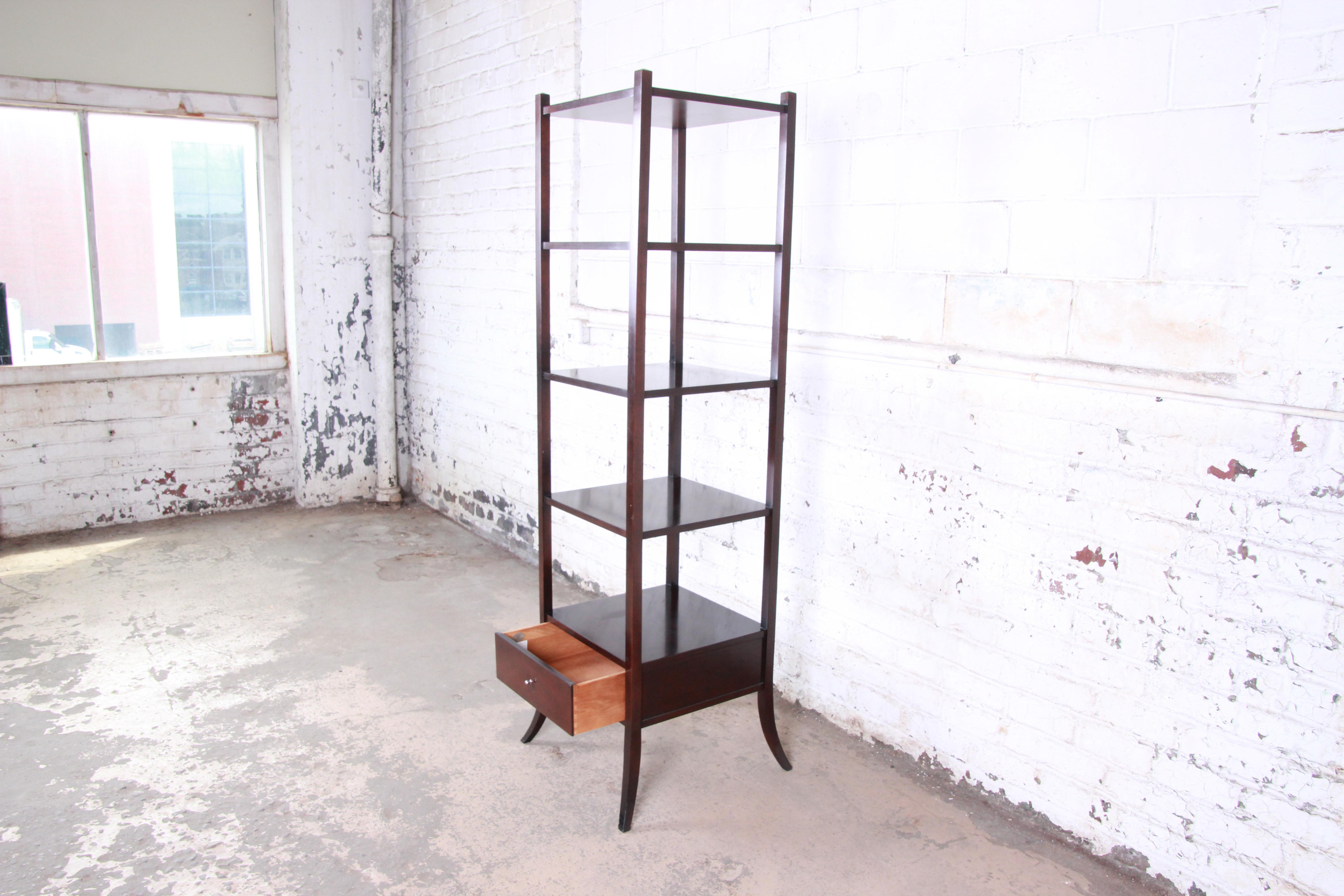 Modern Barbara Barry for Baker Furniture Dark Mahogany Étagère