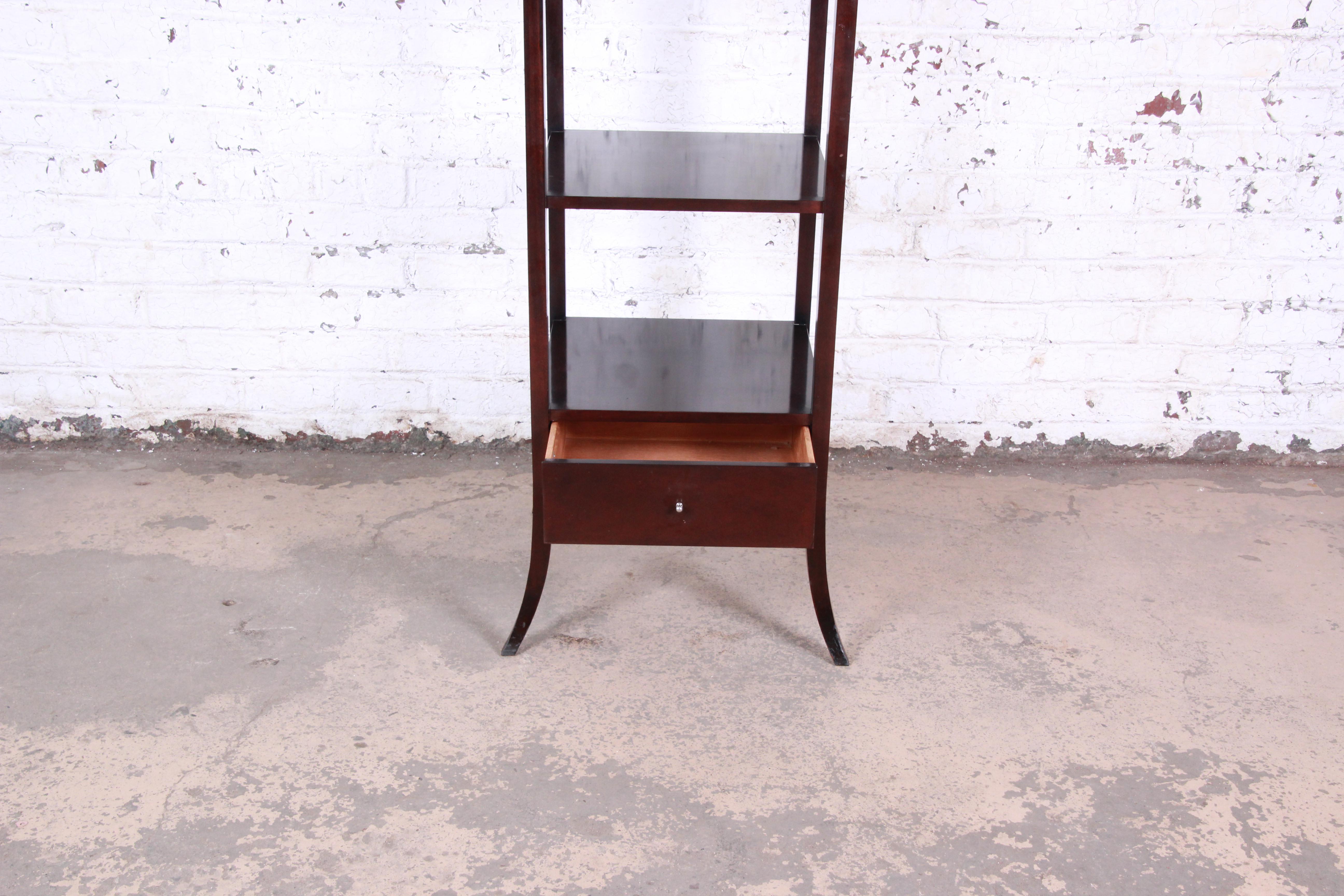 American Barbara Barry for Baker Furniture Dark Mahogany Étagère