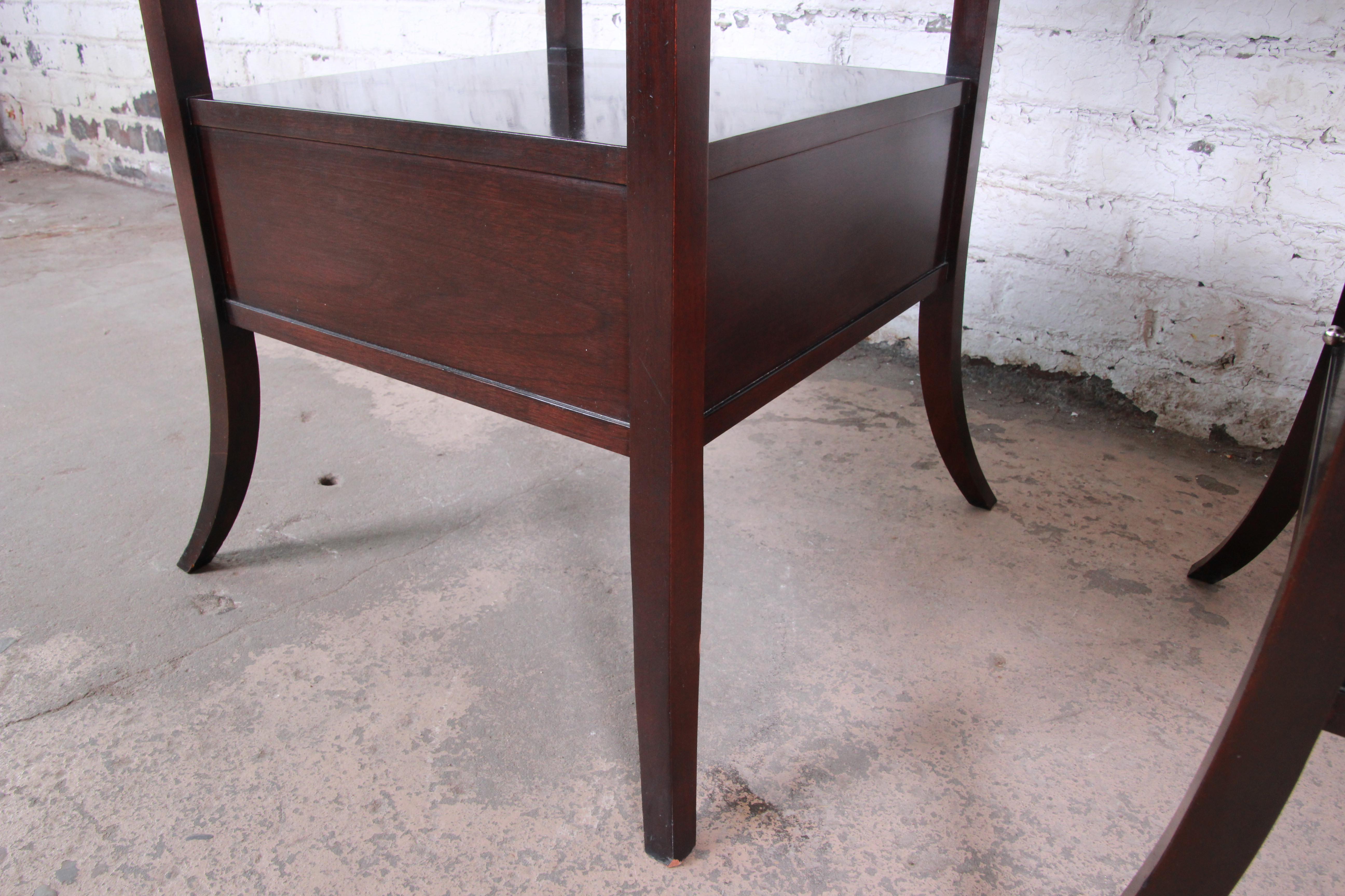 Barbara Barry for Baker Furniture Dark Mahogany Étagères, Pair 4