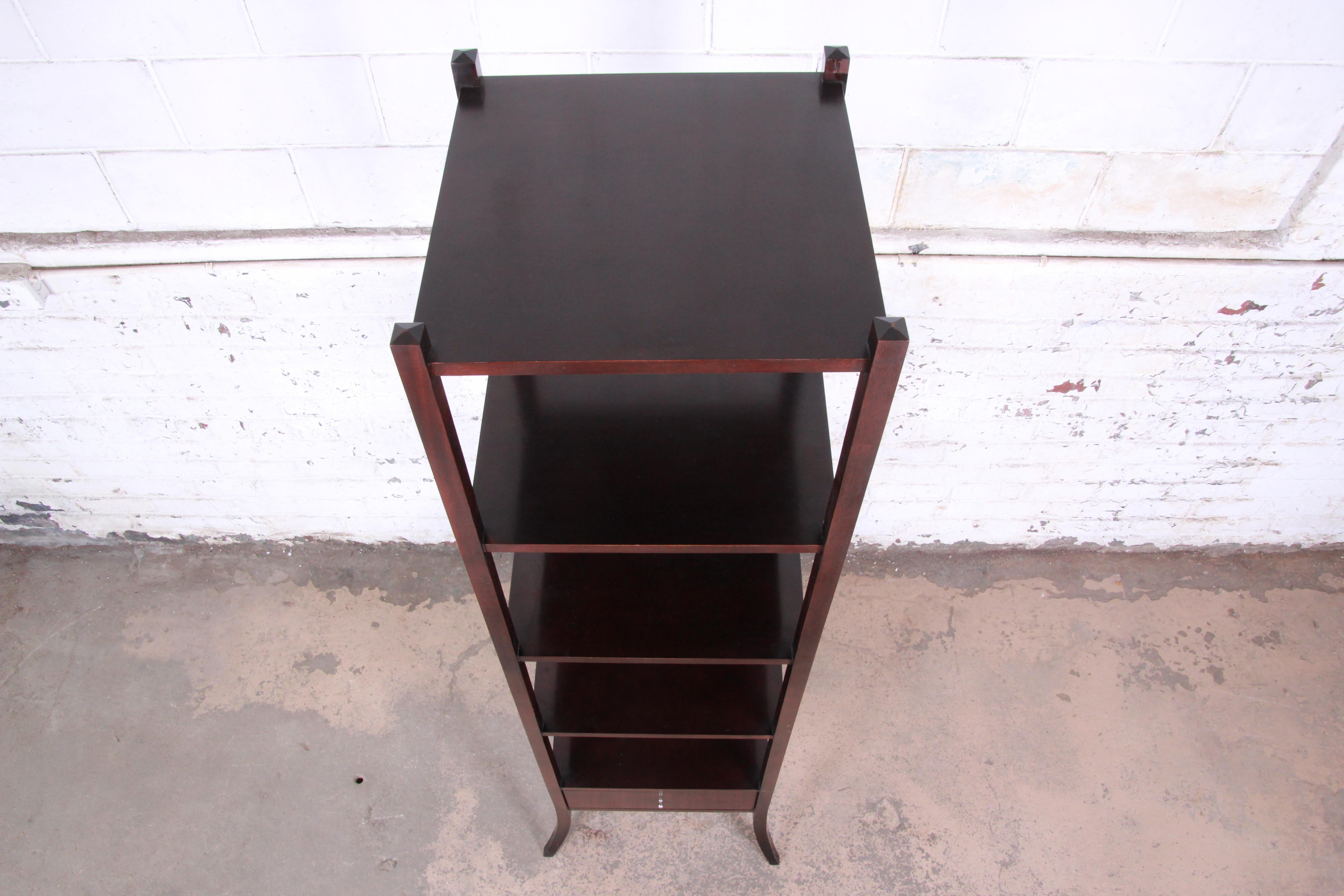 Barbara Barry for Baker Furniture Dark Mahogany Étagères, Pair 5