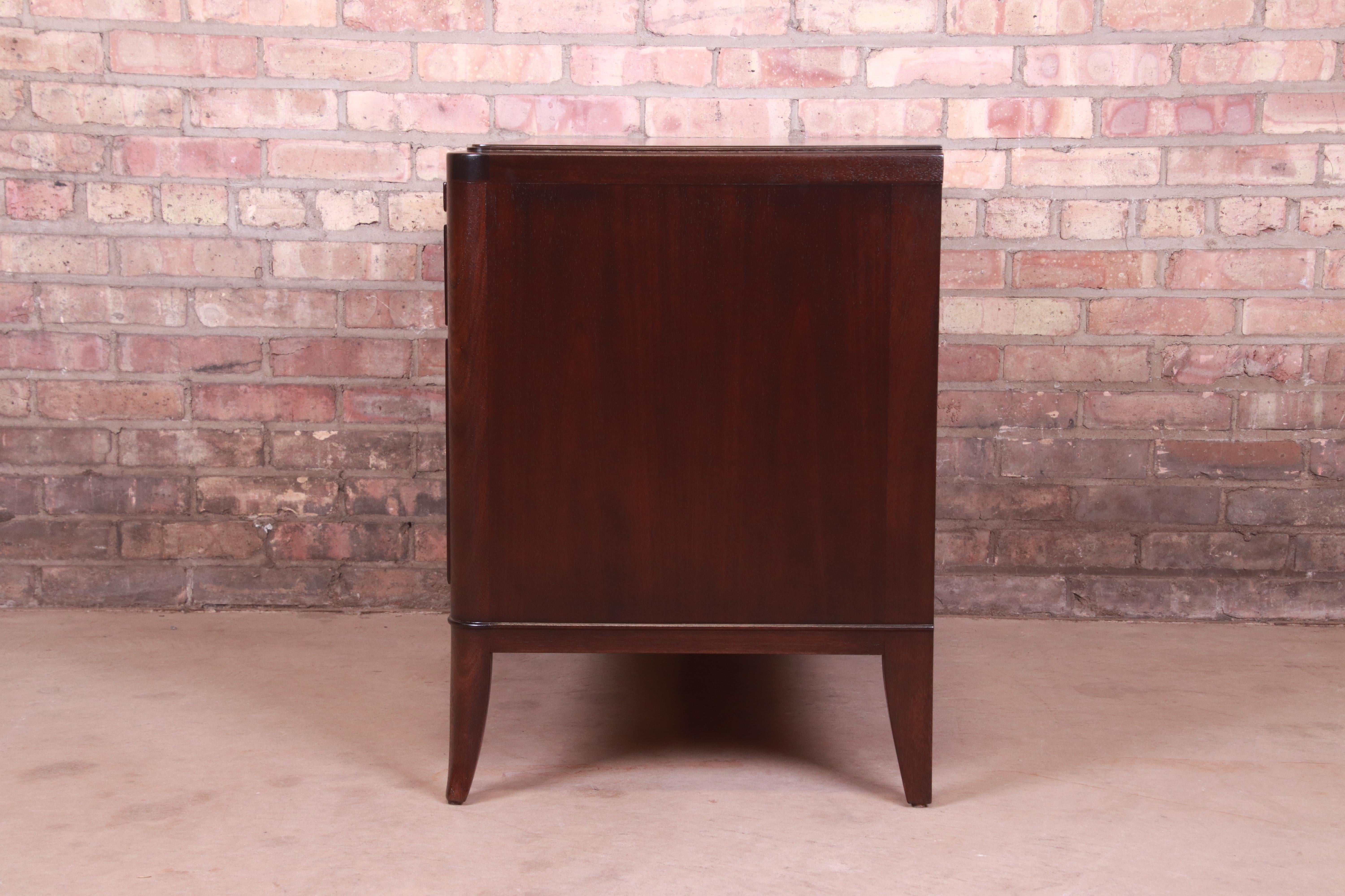 Barbara Barry for Baker Furniture Dark Mahogany Oversized Nightstand, Refinished 6