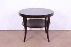 Barbara Barry for Baker Furniture Dark Mahogany Two-Tier Center Table