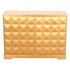 Barbara Barry für Baker Furniture Diamant-Blattgold-Schrank