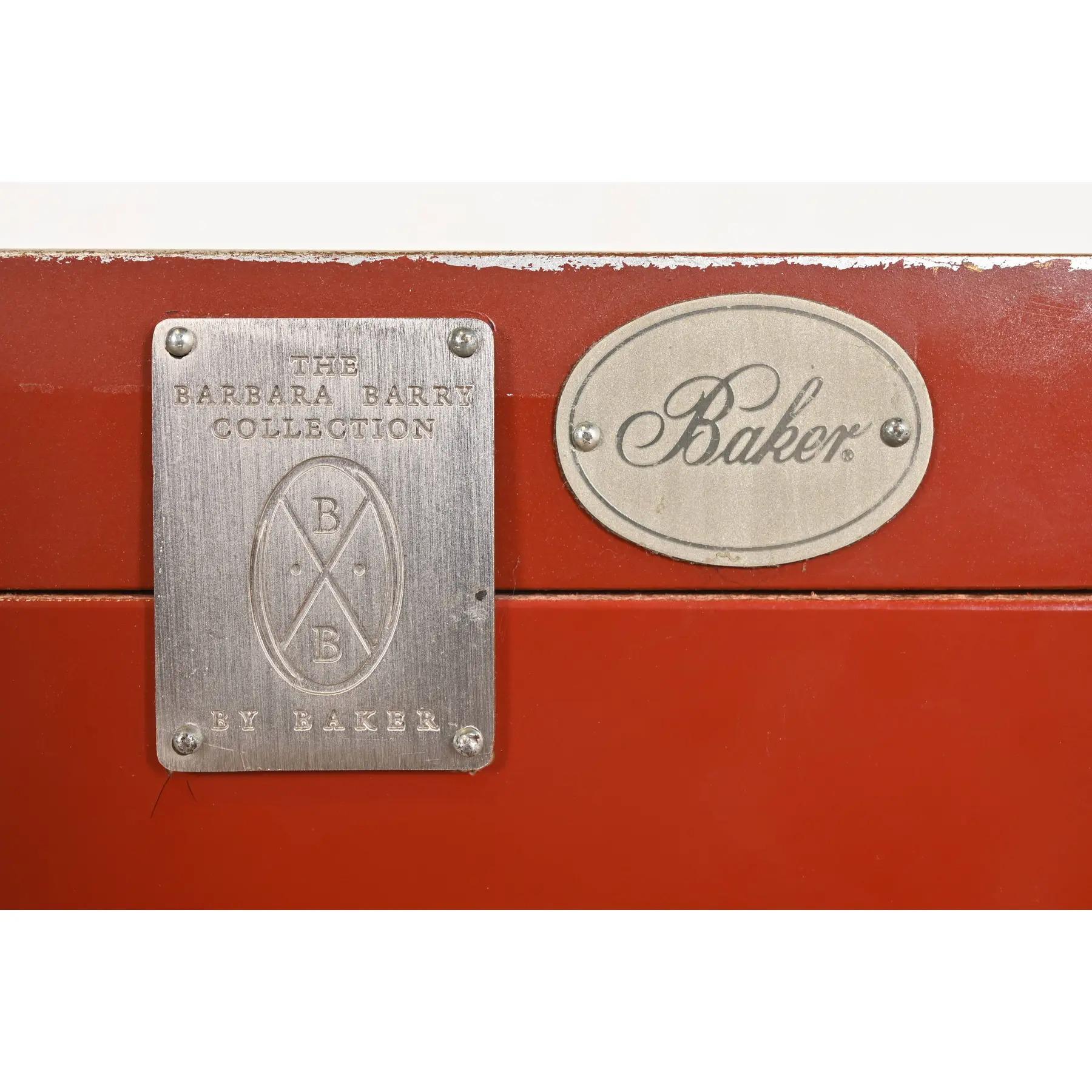 Barbara Barry for Baker Furniture Diamond Silver Leaf Cabinet or Credenza For Sale 4