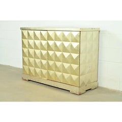 Barbara Barry für Baker Furniture Diamond Silver Leaf Kabinett oder Kredenz