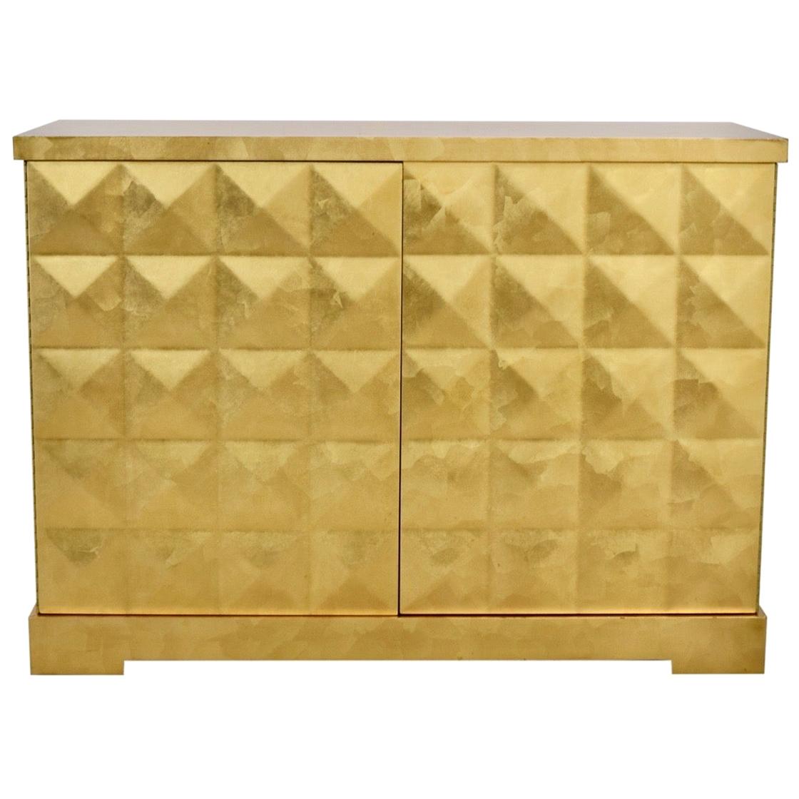 Barbara Barry for Baker Furniture Gilt Limited Edition Two-Door Cabinet Cupboard