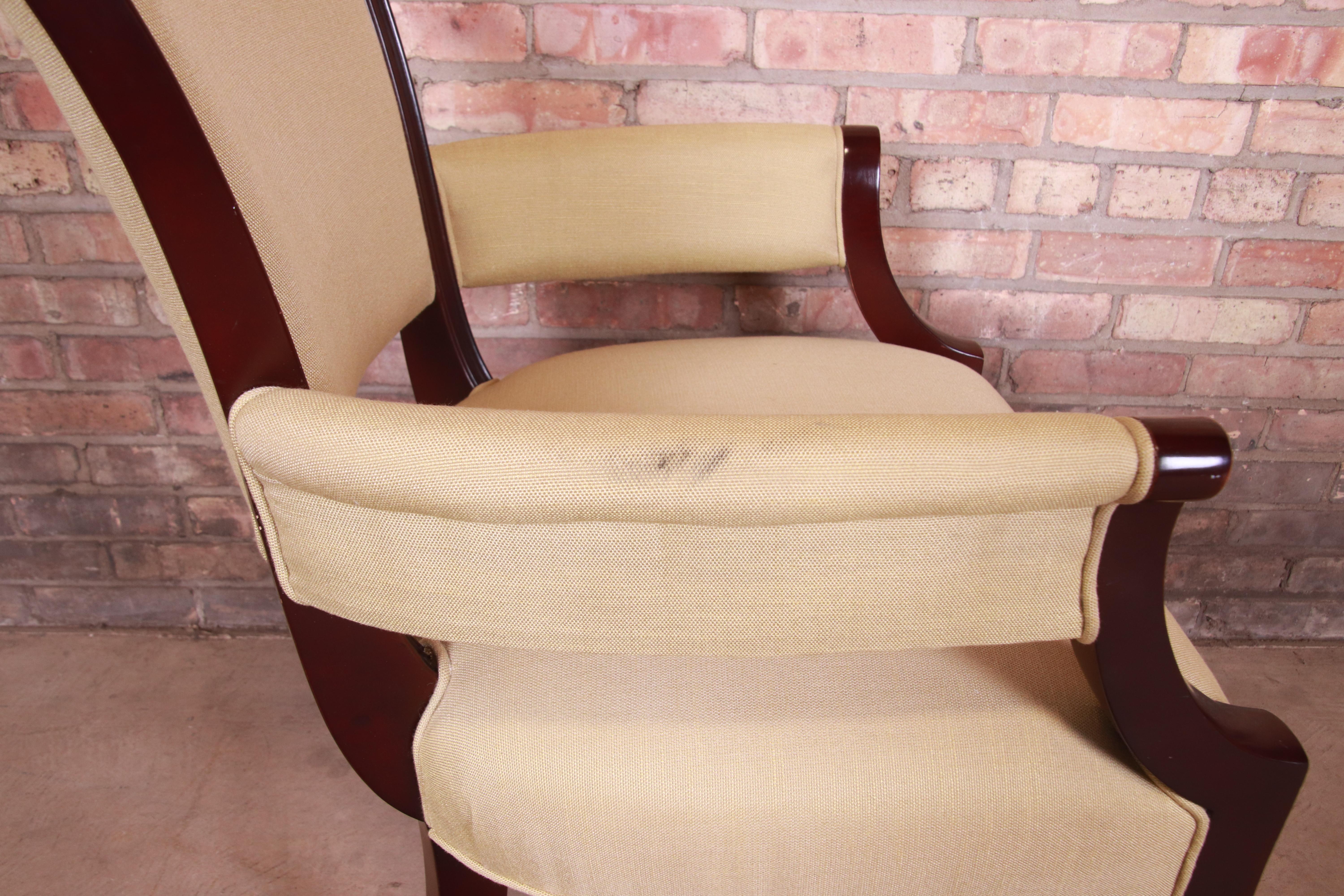 Barbara Barry for Baker Furniture ensemble de huit fauteuils de salle à manger en acajou en vente 10