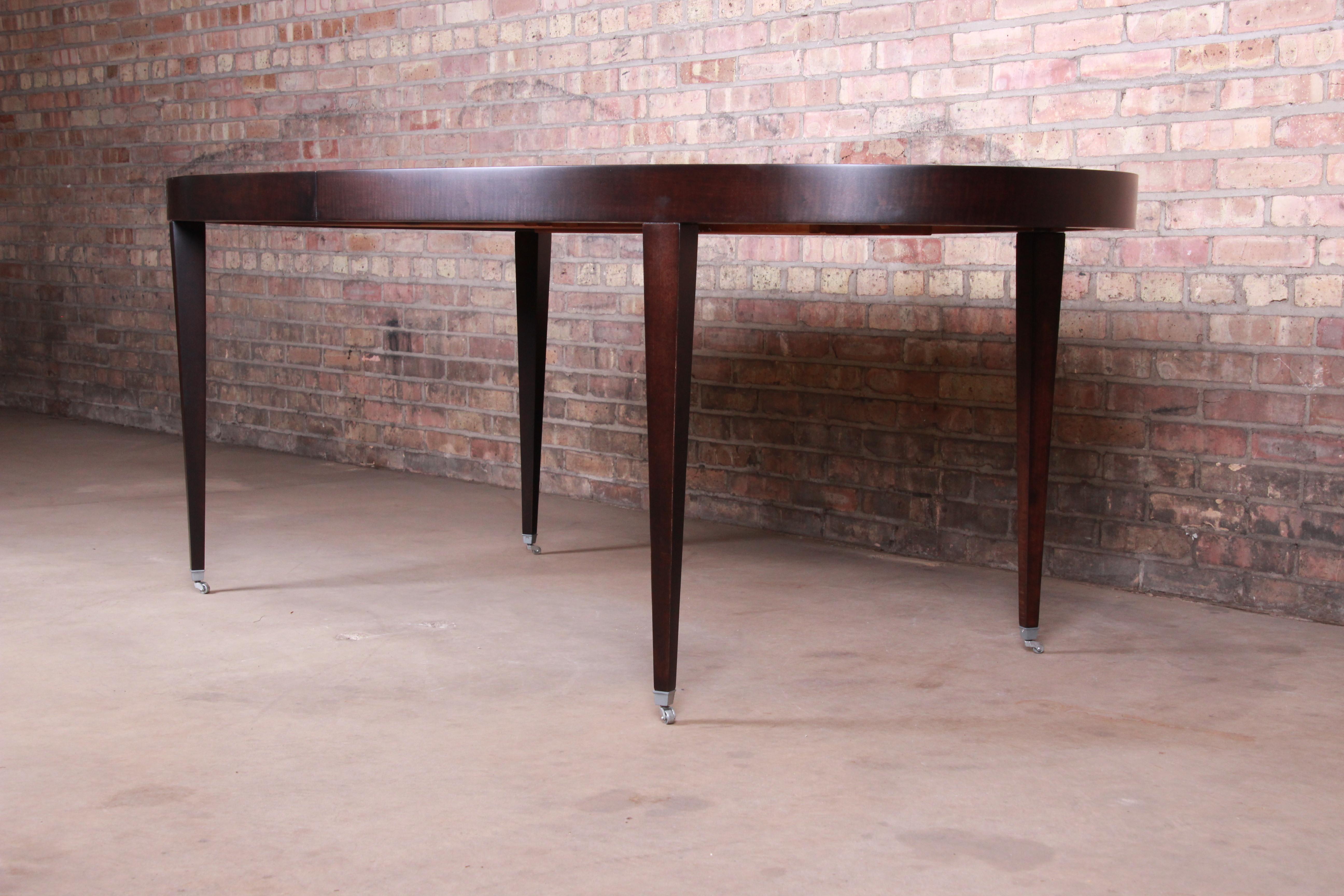 Barbara Barry for Baker Furniture Mahogany Extension Dining Table, Restored 4