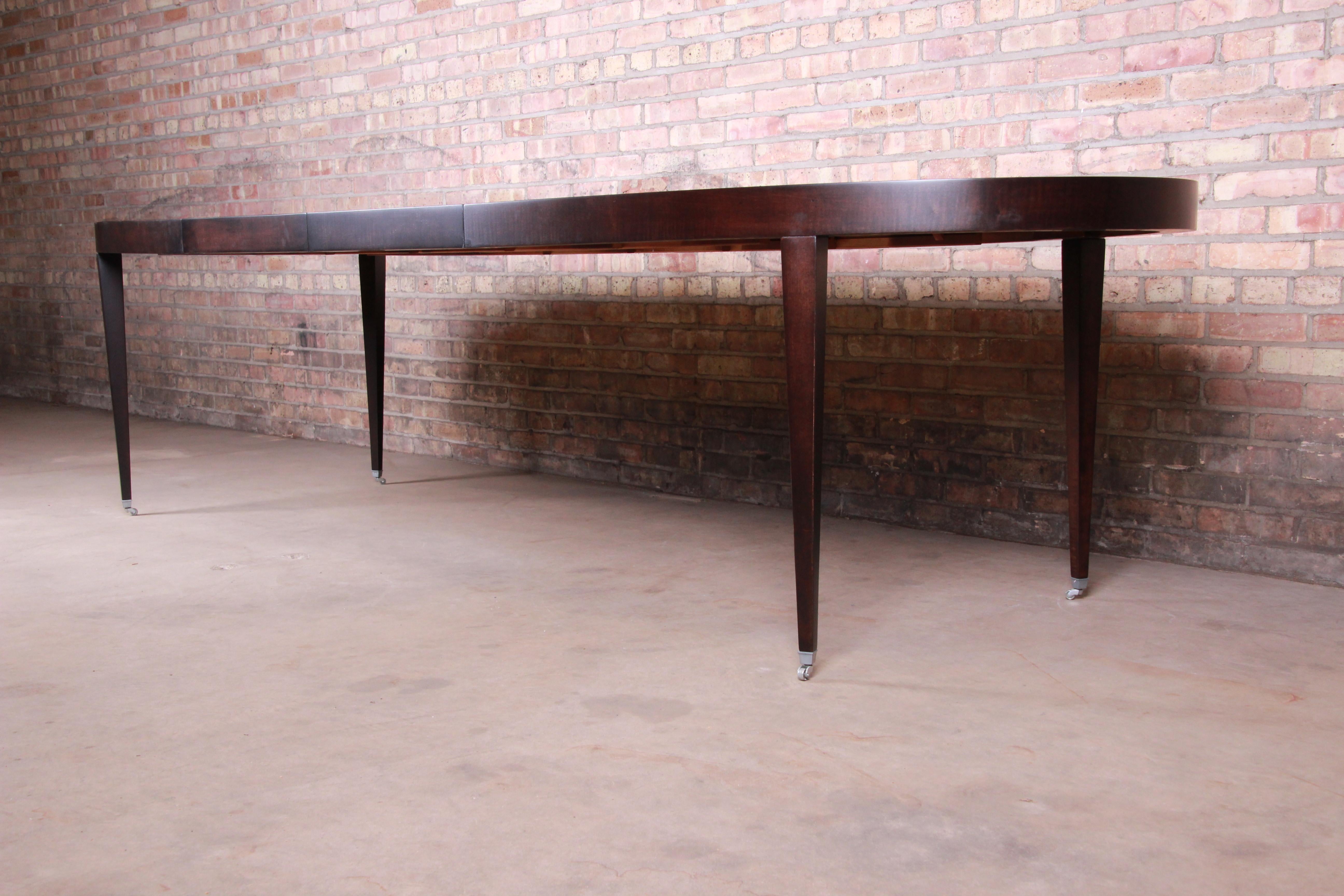 Modern Barbara Barry for Baker Furniture Mahogany Extension Dining Table, Restored