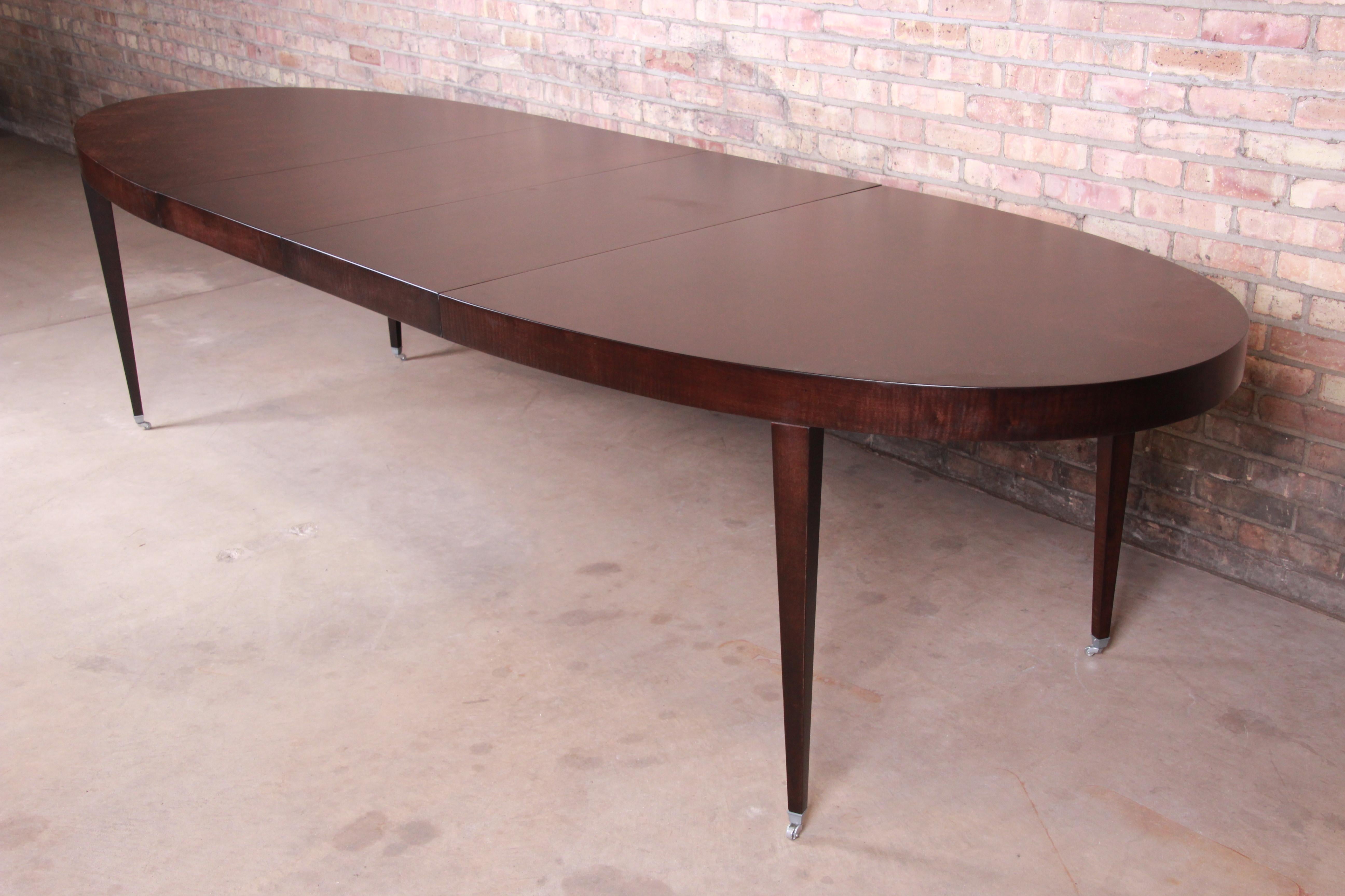 American Barbara Barry for Baker Furniture Mahogany Extension Dining Table, Restored