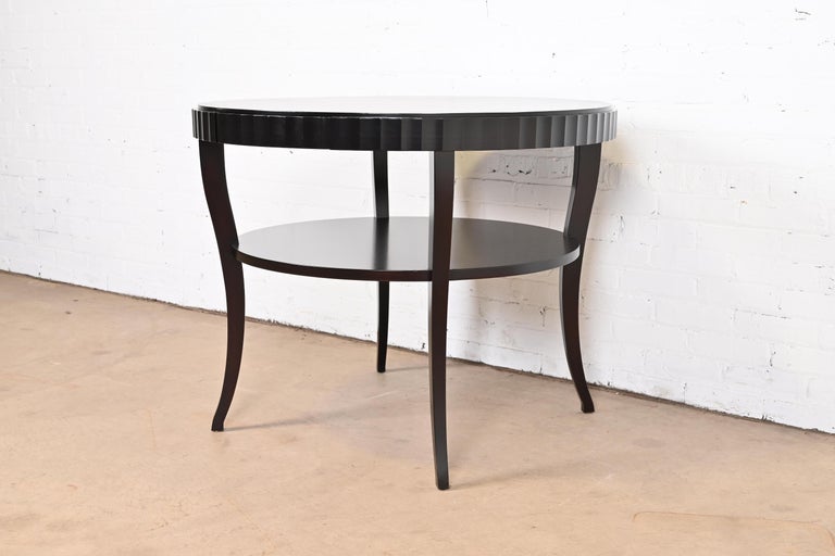 Barbara Barry for Baker Furniture Mahogany Two-Tier Center Table ...