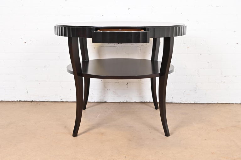 Barbara Barry for Baker Furniture Mahogany Two-Tier Center Table ...