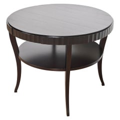 Barbara Barry für Baker Furniture, zweistöckiger Mahagoni-Mitteltisch, neu lackiert