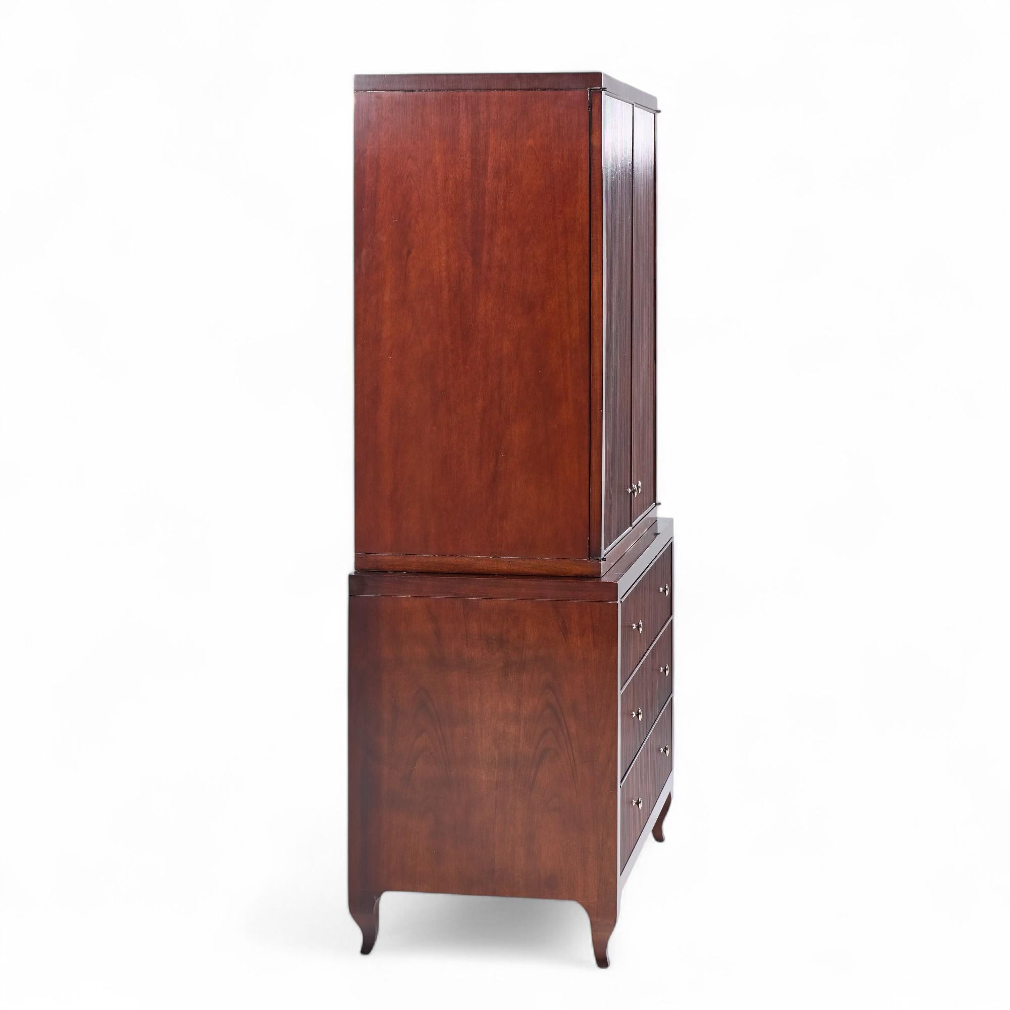 American Barbara Barry for Baker Furniture Mahogany Armoire For Sale