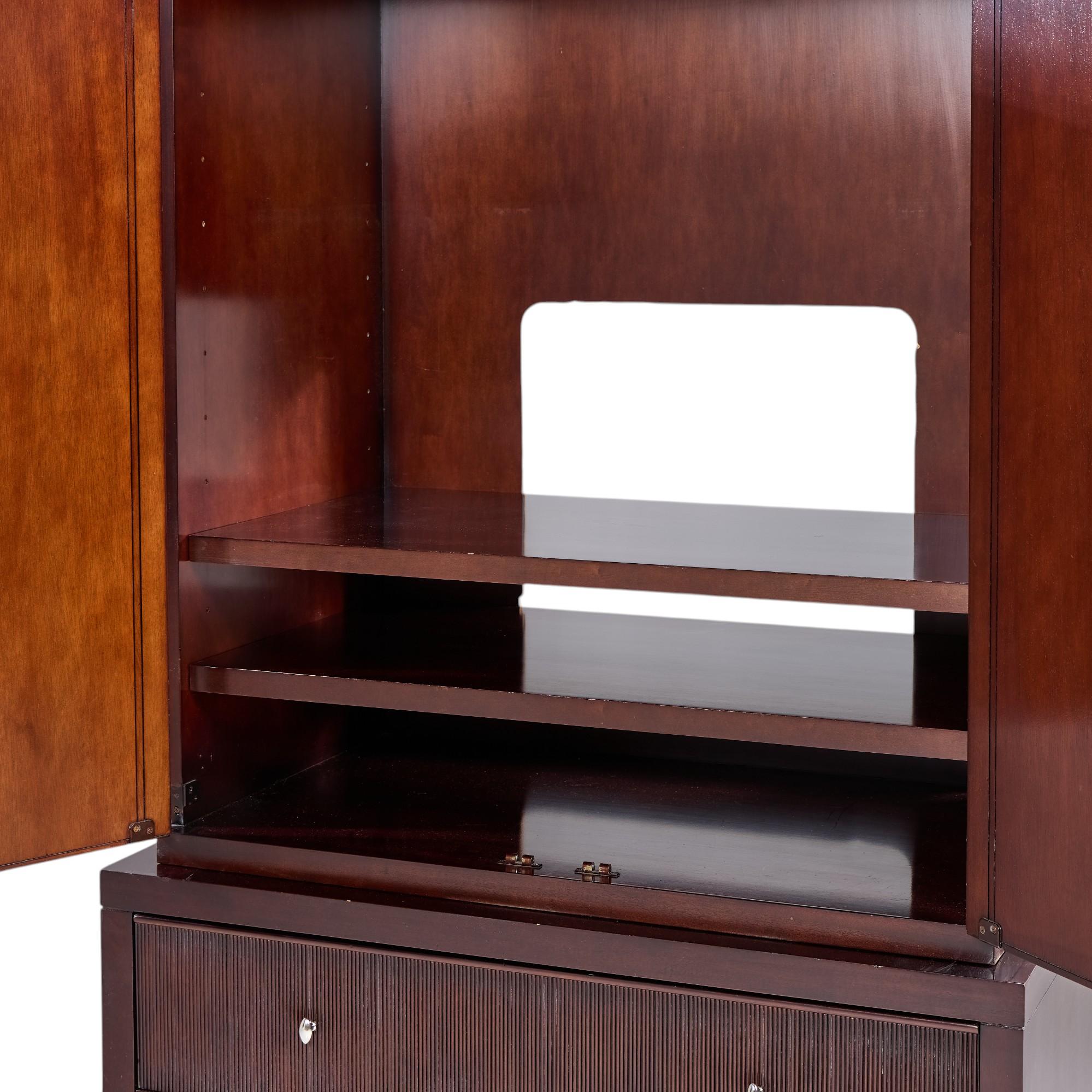 20th Century Barbara Barry for Baker Furniture Mahogany Armoire For Sale
