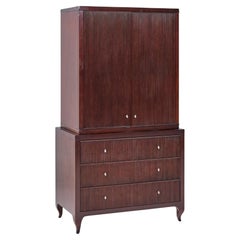 Barbara Barry for Baker Furniture Mid Century Mahogany Armoire