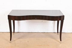 Barbara Barry for Baker Furniture Modern Art Deco Dark Mahogany Writing Desk