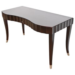 Barbara Barry for Baker Furniture Modern Art Deco Dark Mahogany Writing Desk