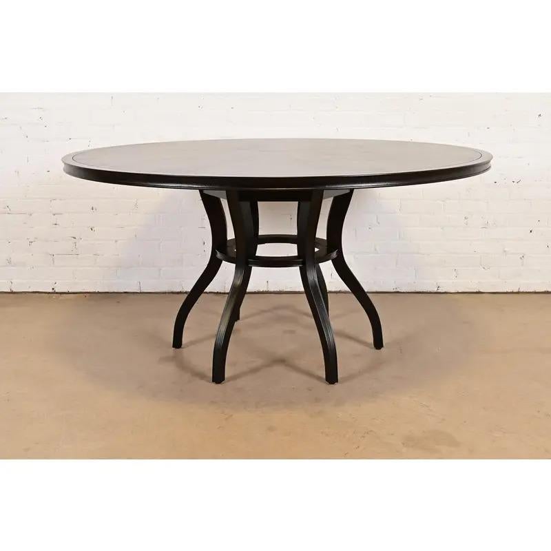 Américain Barbara Barry for Baker Furniture Table de salle à manger Art déco moderne, nouvellement repeinte en vente