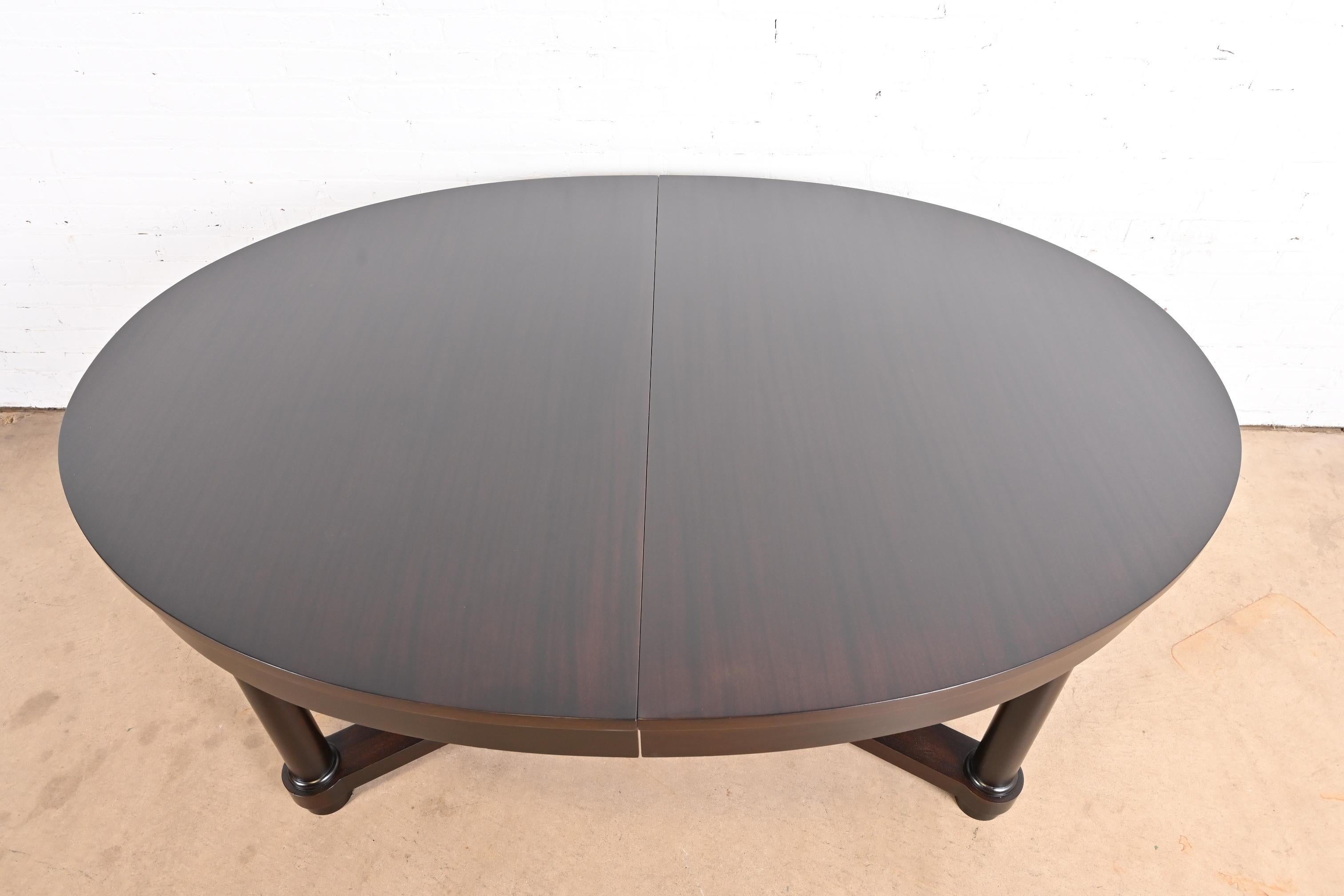 Barbara Barry for Baker Furniture Modern Art Deco Mahogany Extension Table 5