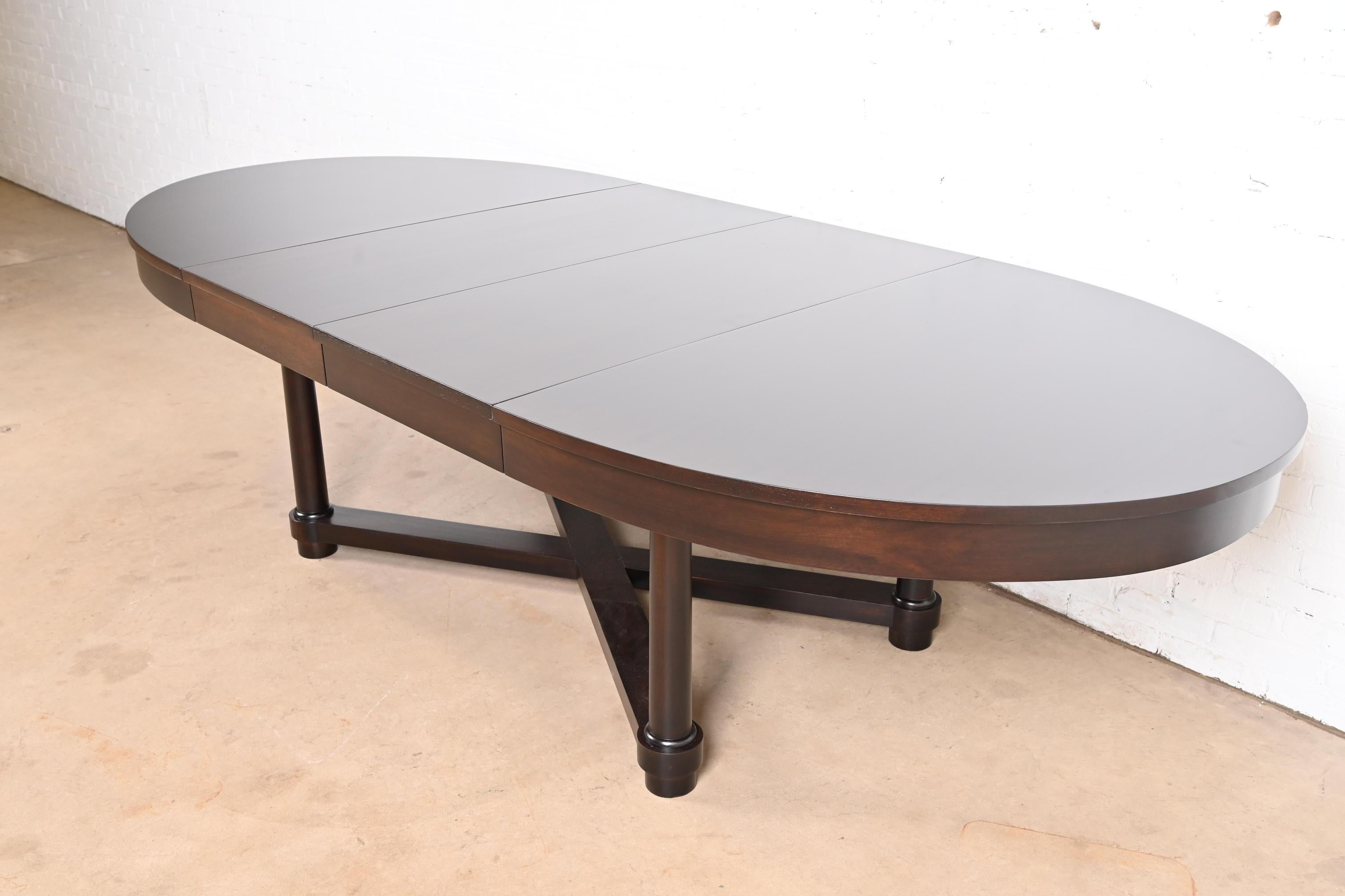 American Barbara Barry for Baker Furniture Modern Art Deco Mahogany Extension Table