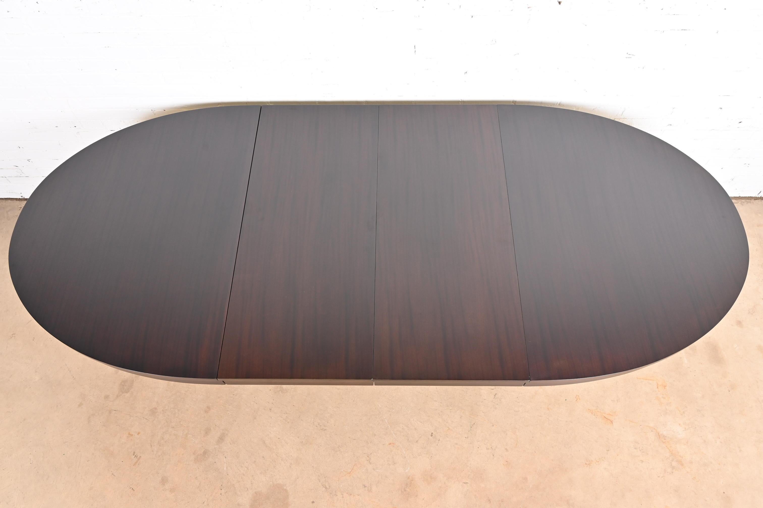 Barbara Barry for Baker Furniture Modern Art Deco Mahogany Extension Table In Good Condition In South Bend, IN