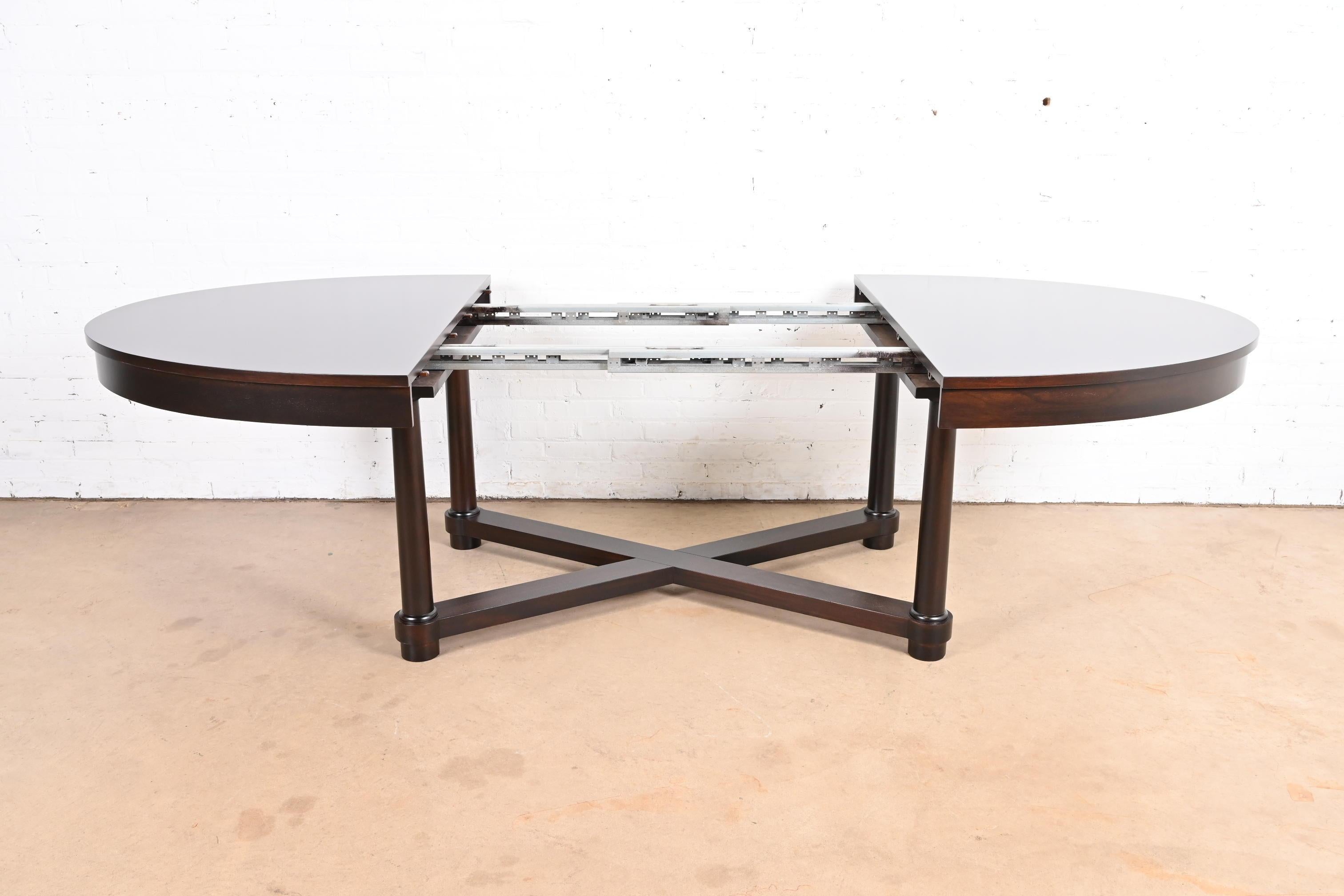 Late 20th Century Barbara Barry for Baker Furniture Modern Art Deco Mahogany Extension Table