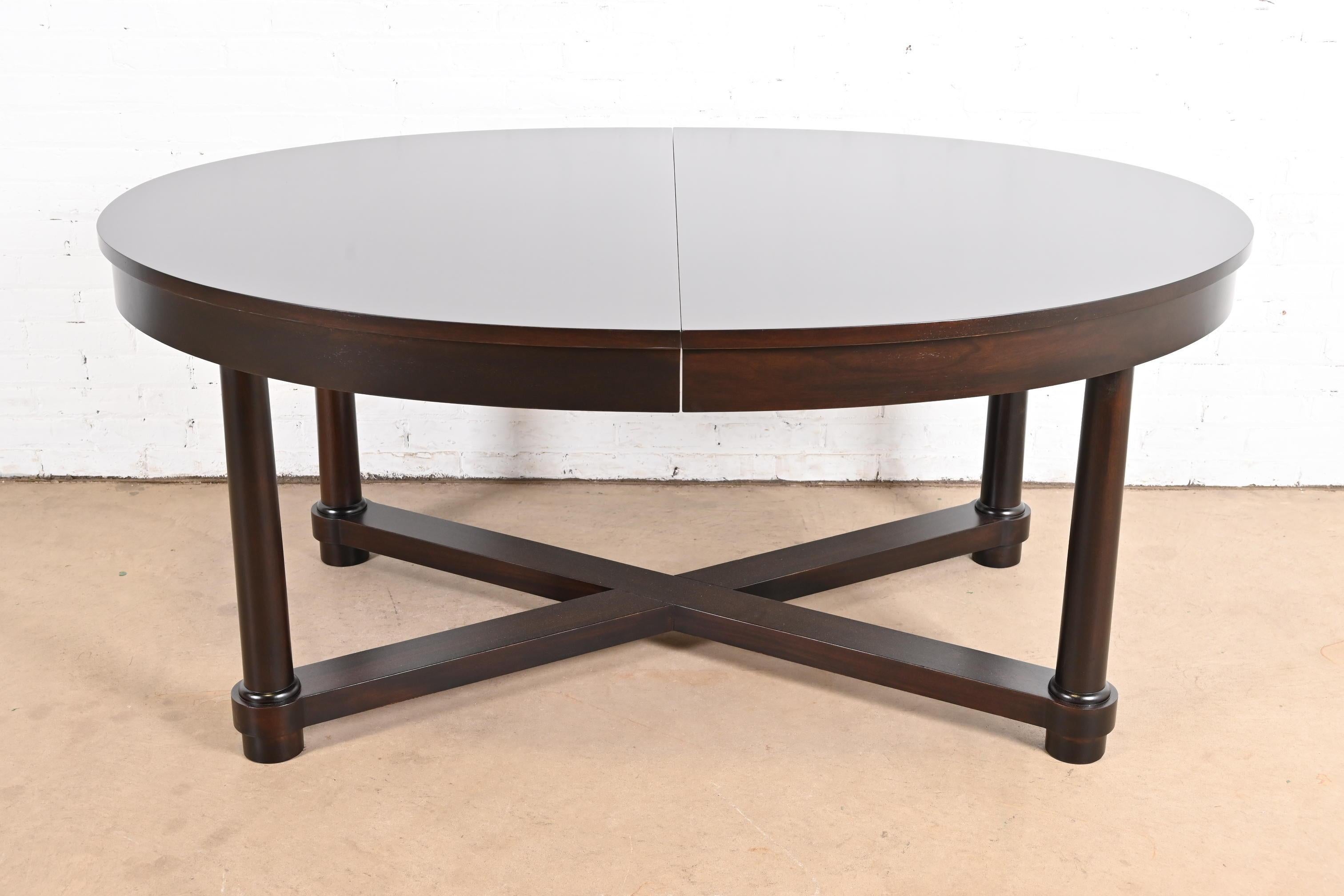 Barbara Barry for Baker Furniture Modern Art Deco Mahogany Extension Table 2