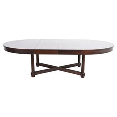 Barbara Barry for Baker Furniture Modern Art Deco Mahogany Extension Table