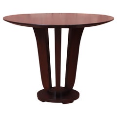 Barbara Barry for Baker Furniture Modern Art Deco Mahogany Pedestal Center Table