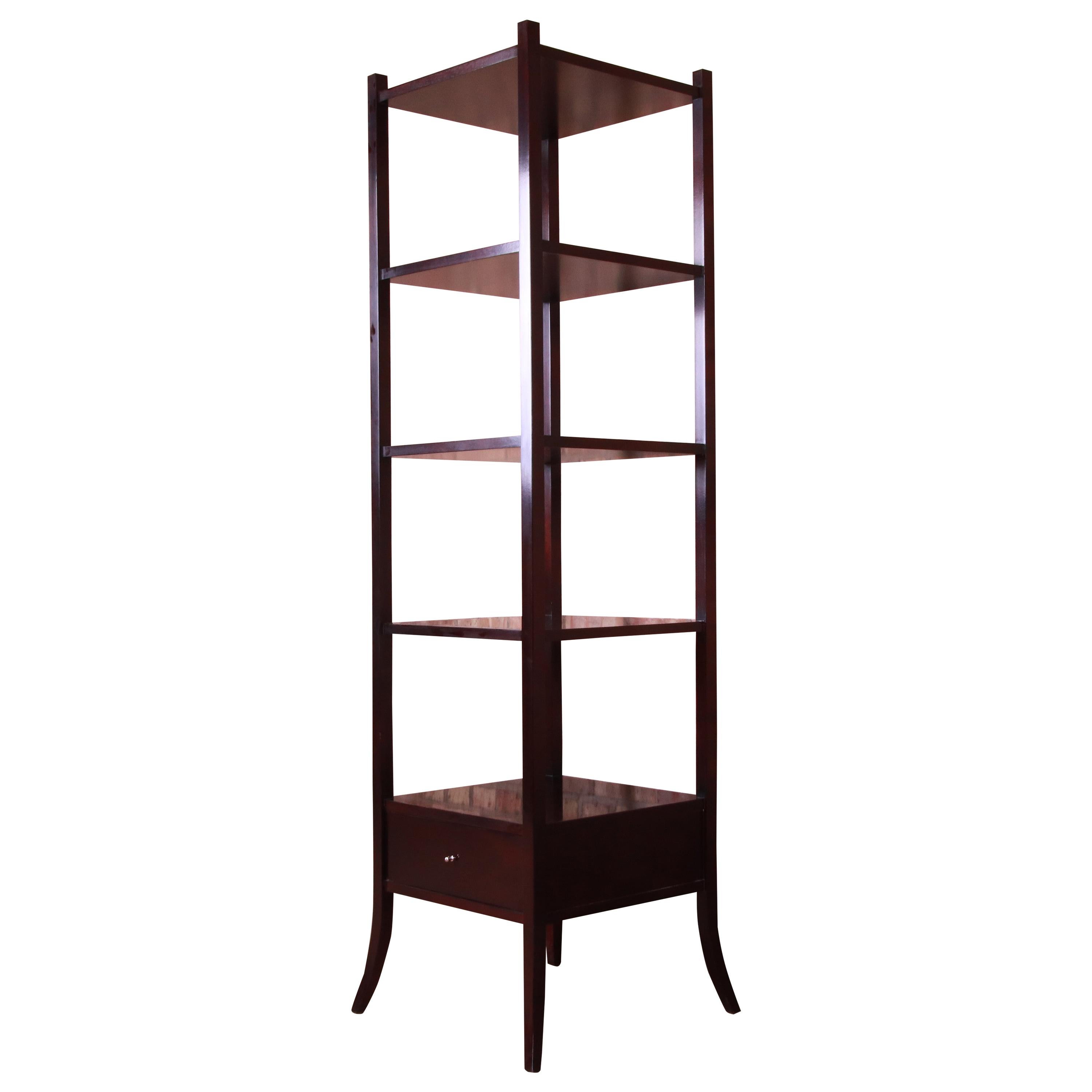 Barbara Barry for Baker Furniture Modern Dark Mahogany Étagère
