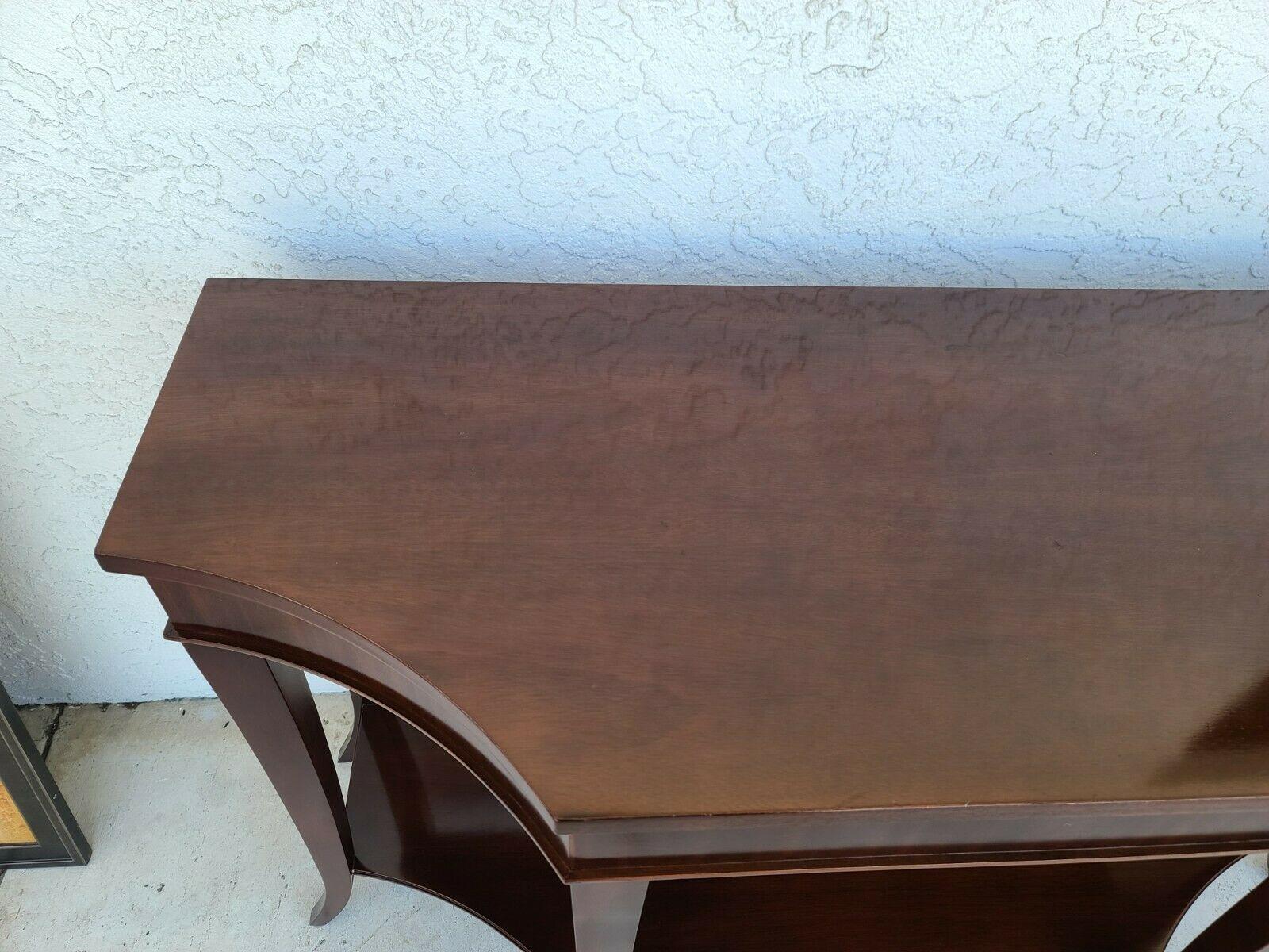 Barbara Barry for Baker Furniture Modern Mahogany Console Table In Good Condition In Lake Worth, FL