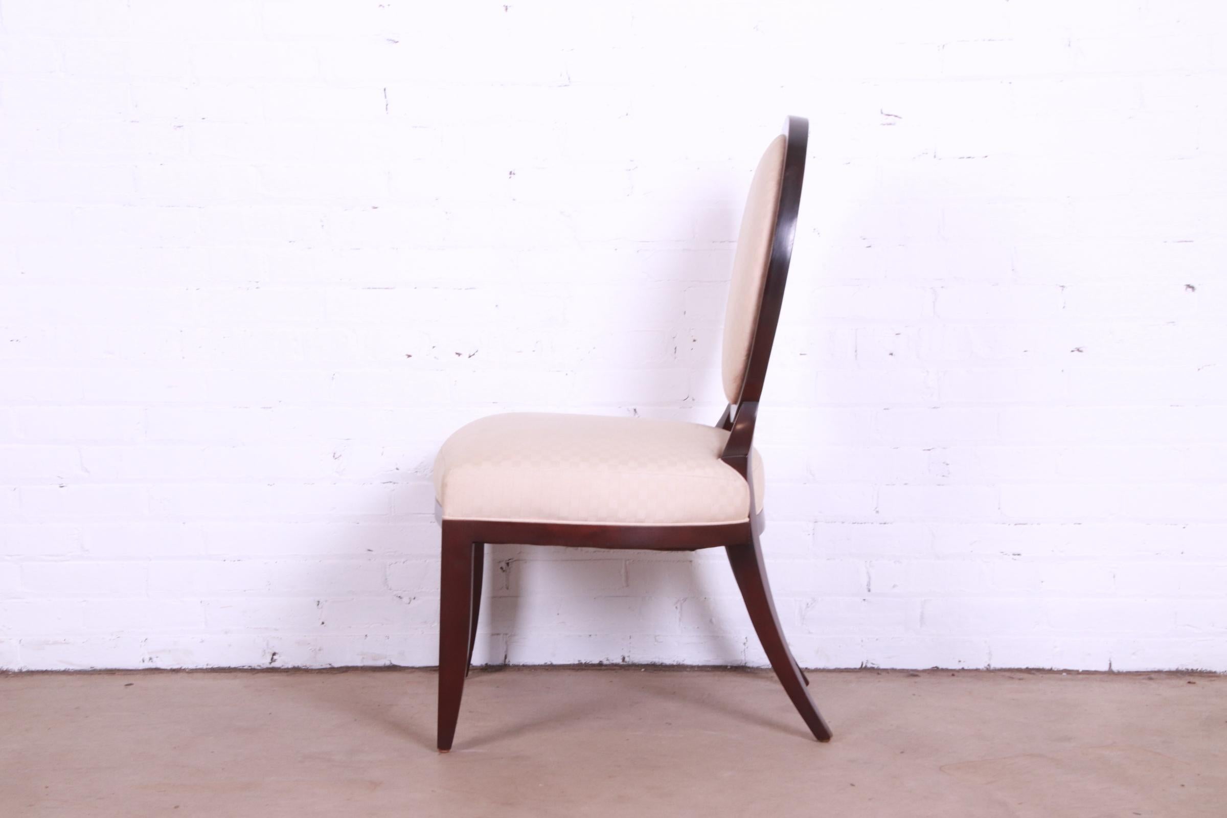 Barbara Barry for Baker Furniture Modern Mahogany Dining Chairs, Set of Six 3