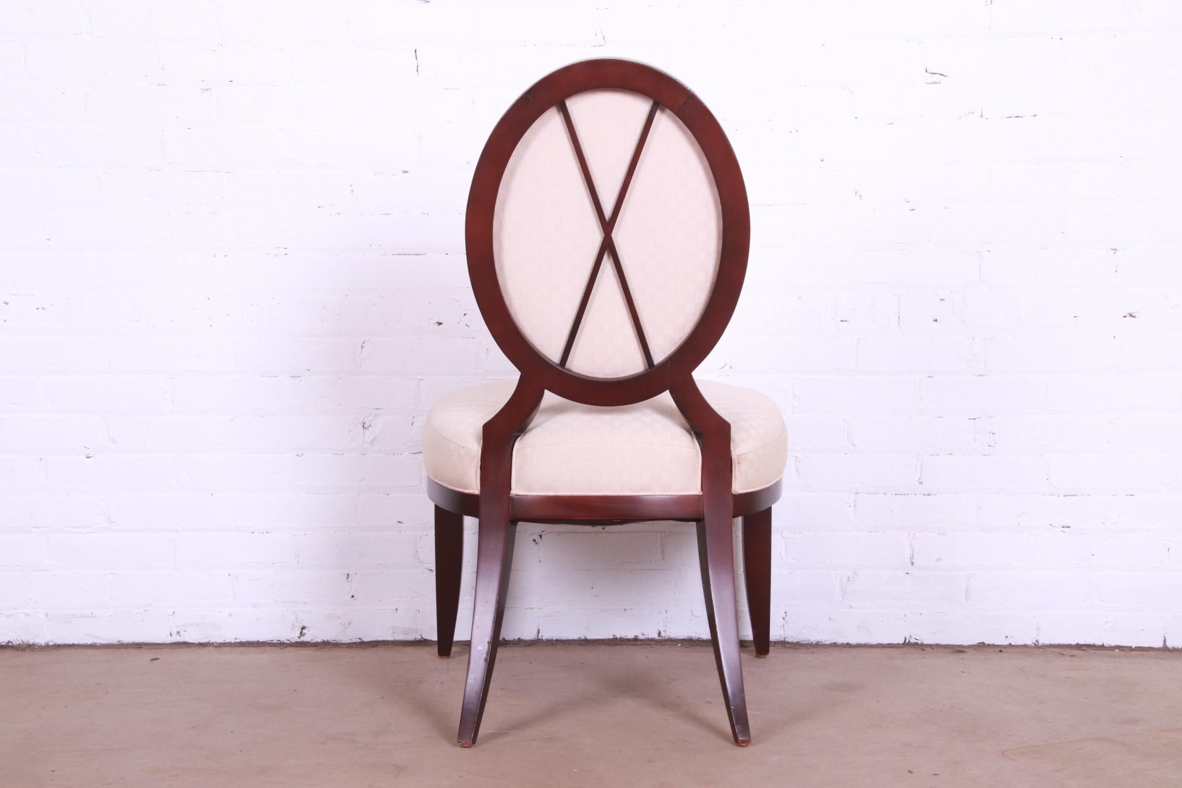 Barbara Barry for Baker Furniture Modern Mahogany Dining Chairs, Set of Six 4