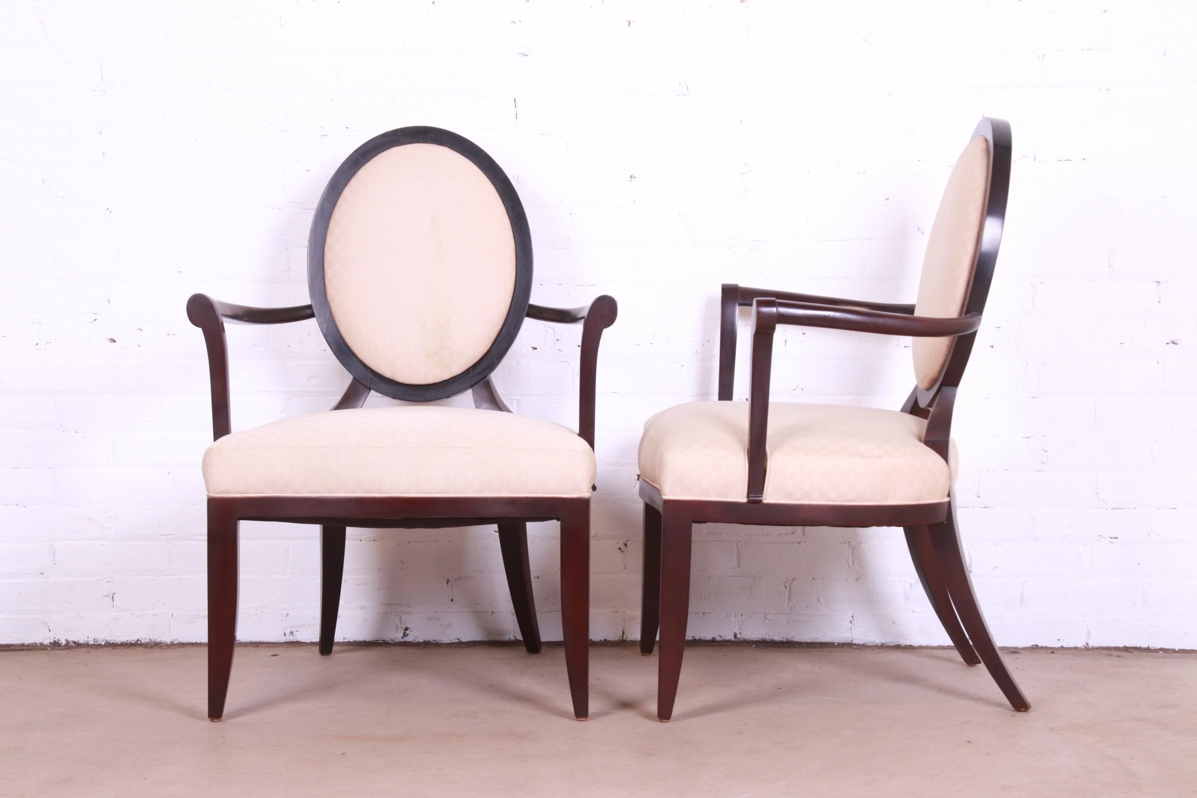 Barbara Barry for Baker Furniture Modern Mahogany Dining Chairs, Set of Six 7