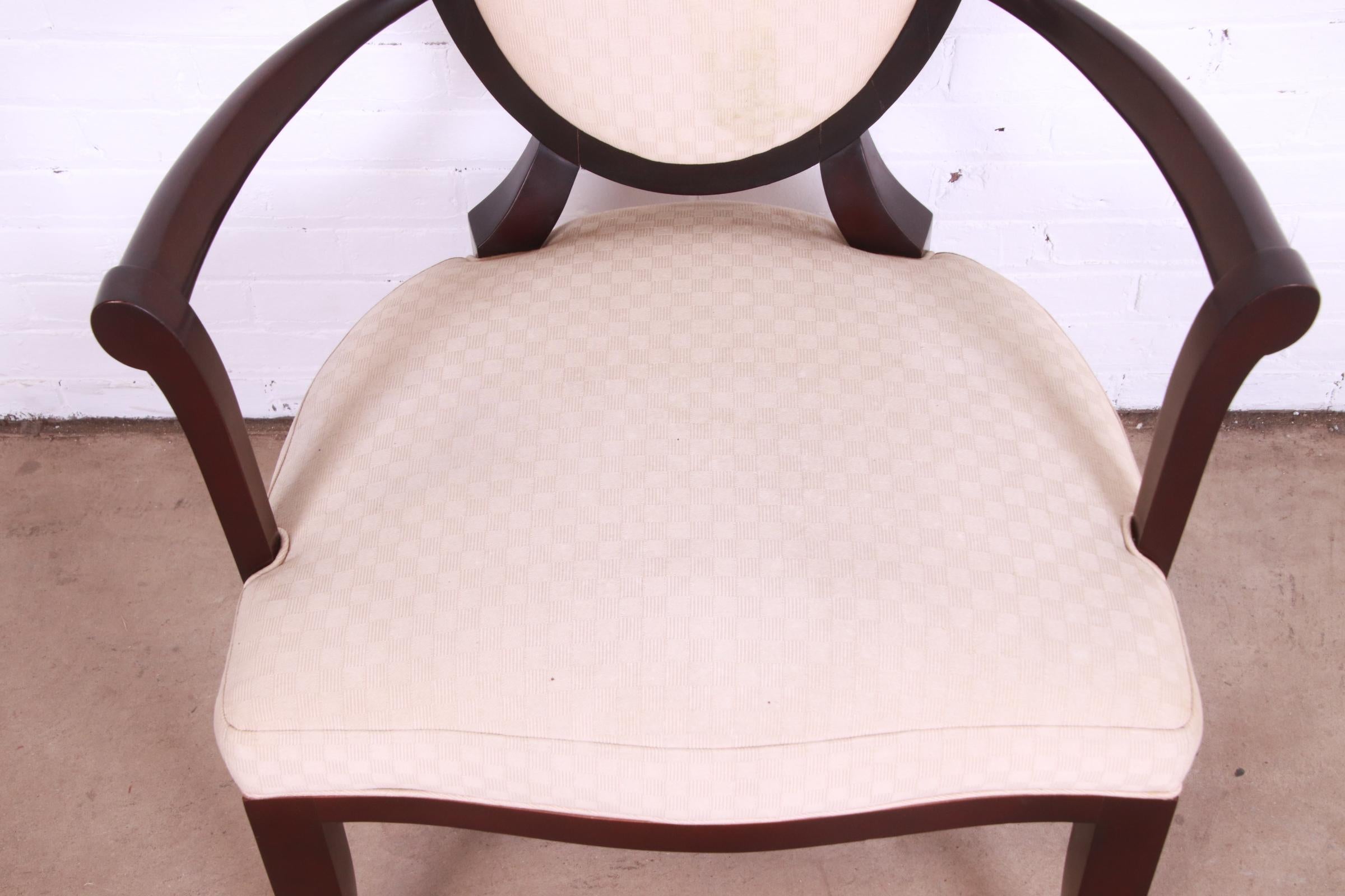 Barbara Barry for Baker Furniture Modern Mahogany Dining Chairs, Set of Six 10