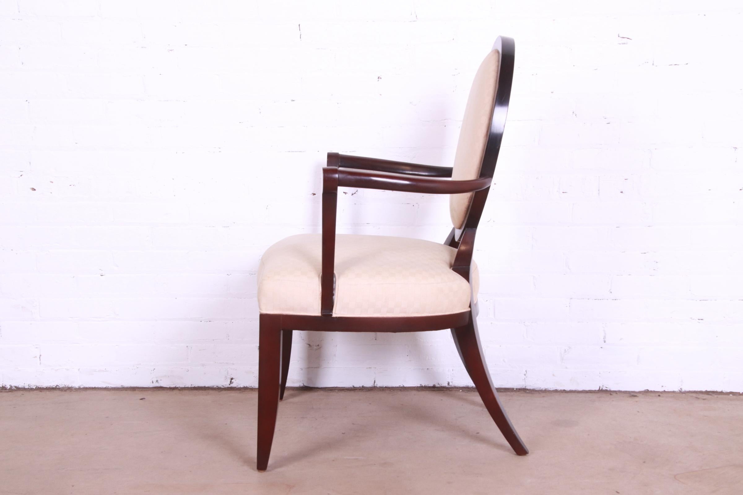 Barbara Barry for Baker Furniture Modern Mahogany Dining Chairs, Set of Six 11