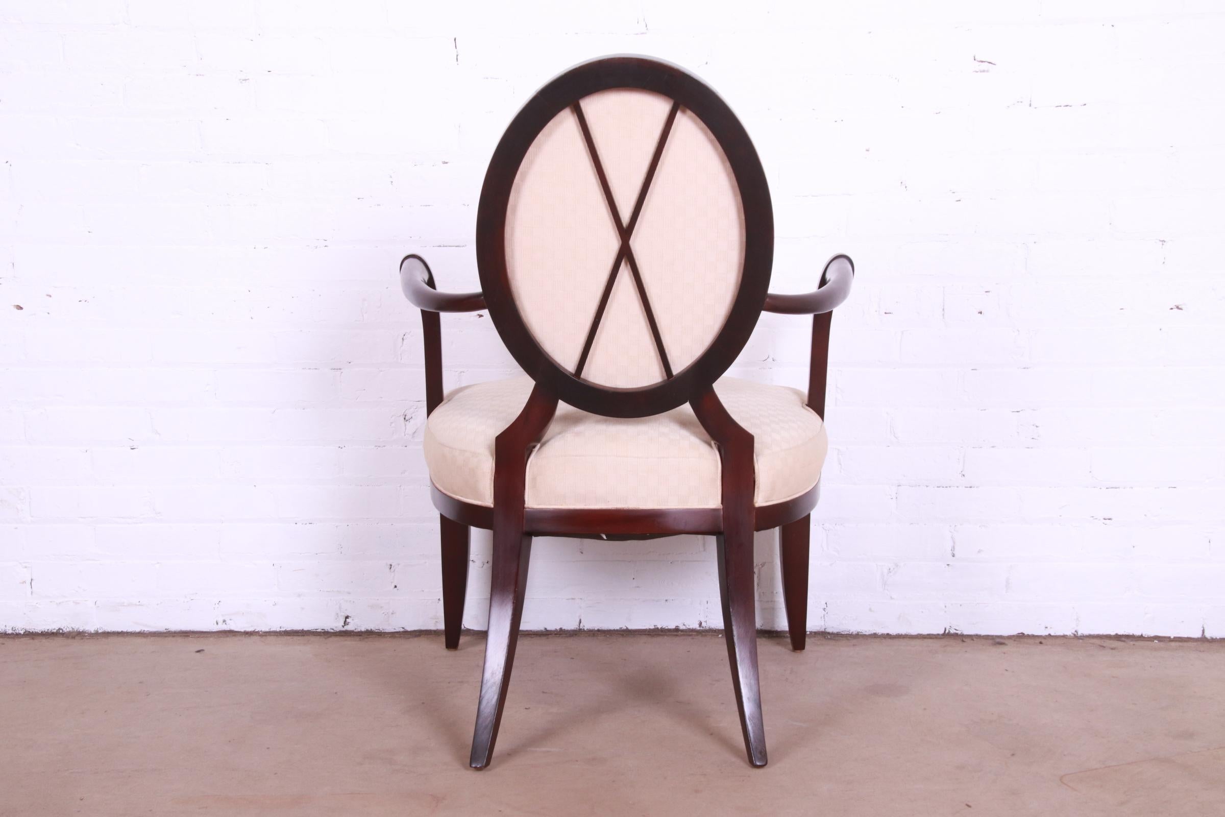 Barbara Barry for Baker Furniture Modern Mahogany Dining Chairs, Set of Six 12