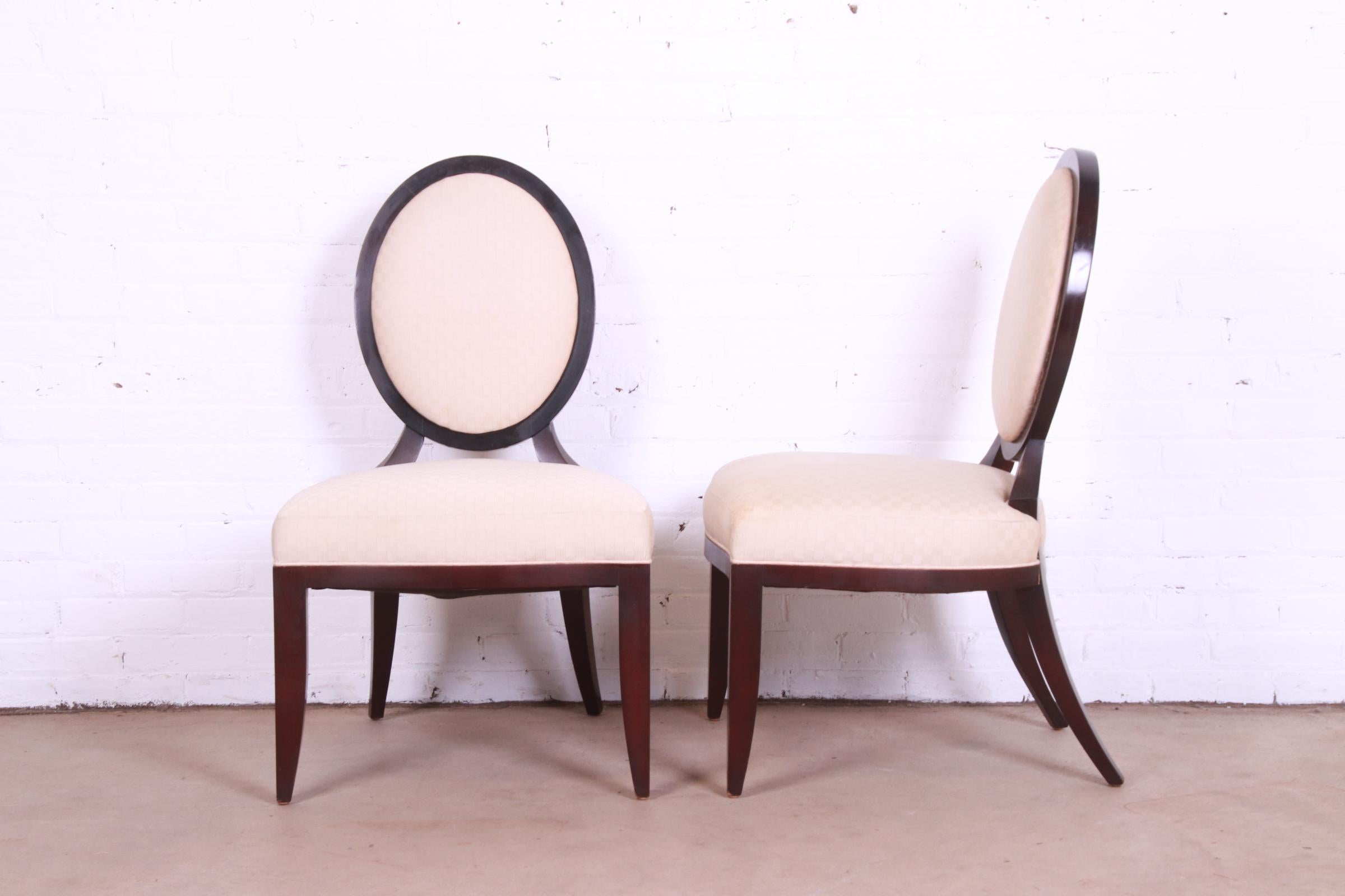 Barbara Barry for Baker Furniture Modern Mahogany Dining Chairs, Set of Six 1